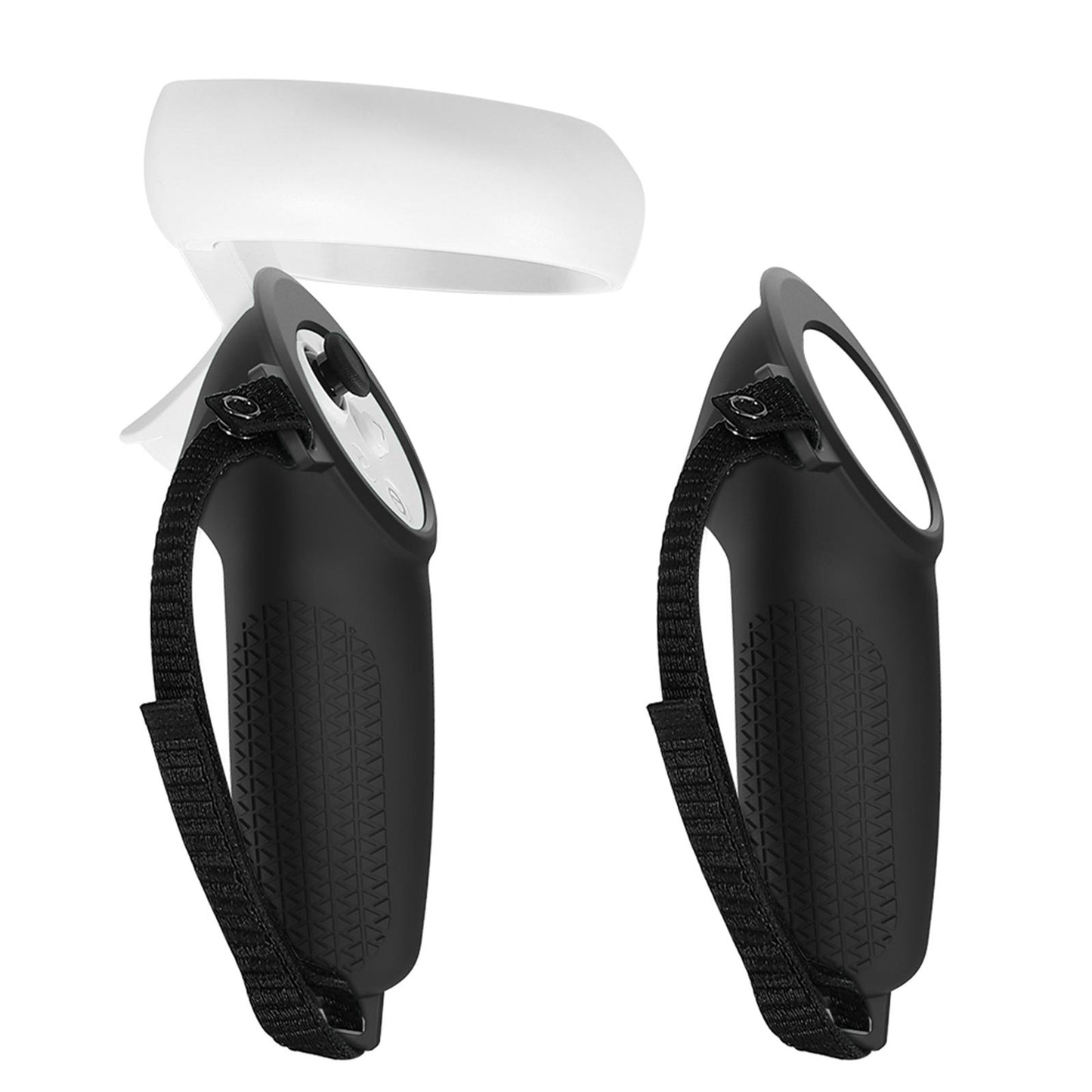 2Pcs Grip Cover Fits for Neo 3 Anti-Throw with Adjustable Hand Strap Black