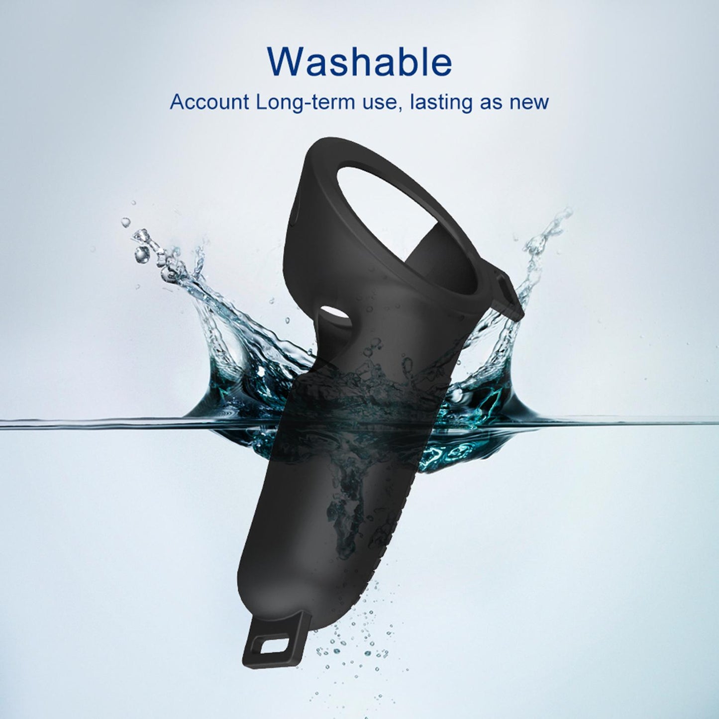 2Pcs Grip Cover Fits for Neo 3 Anti-Throw with Adjustable Hand Strap Black