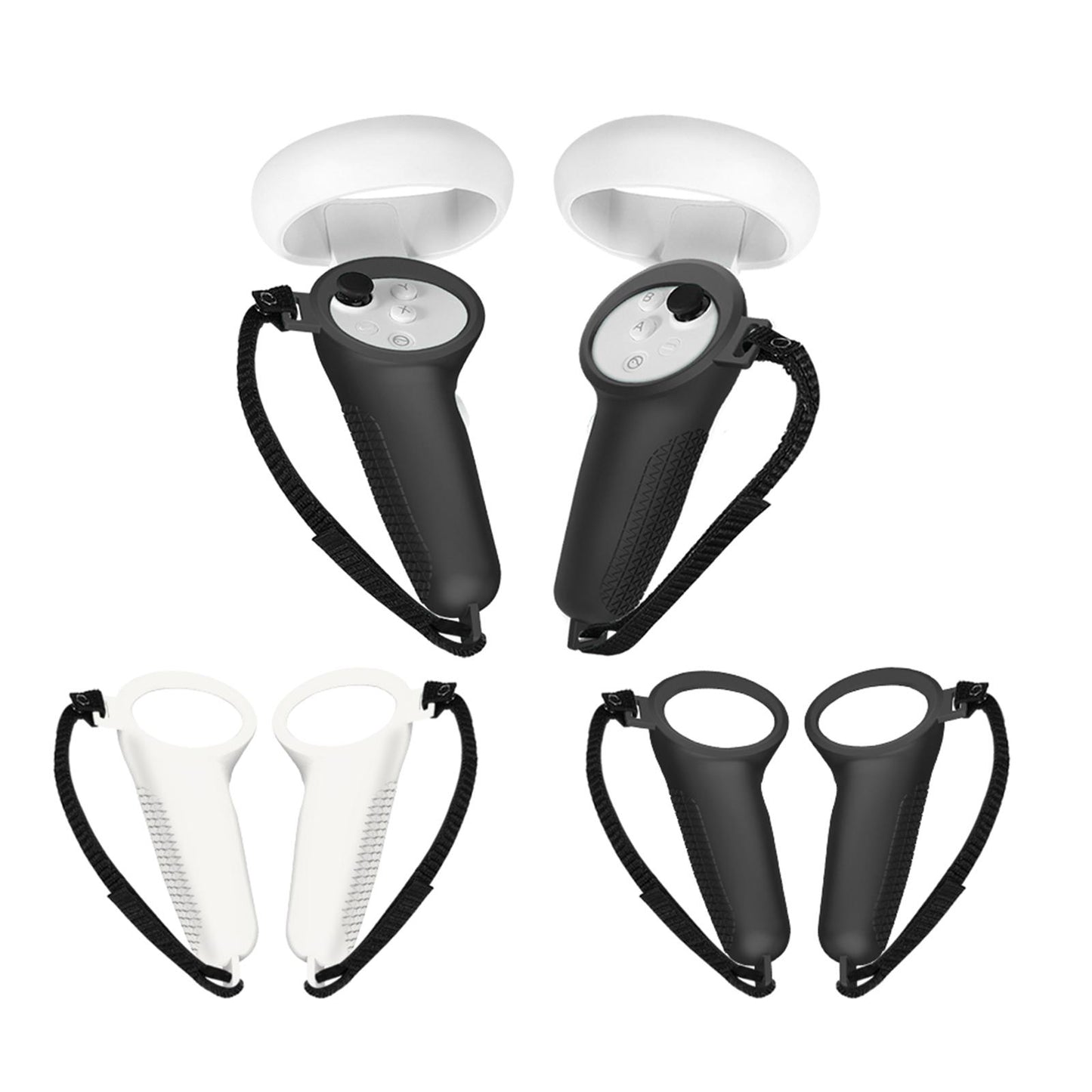 2Pcs Grip Cover Fits for Neo 3 Anti-Throw with Adjustable Hand Strap Black