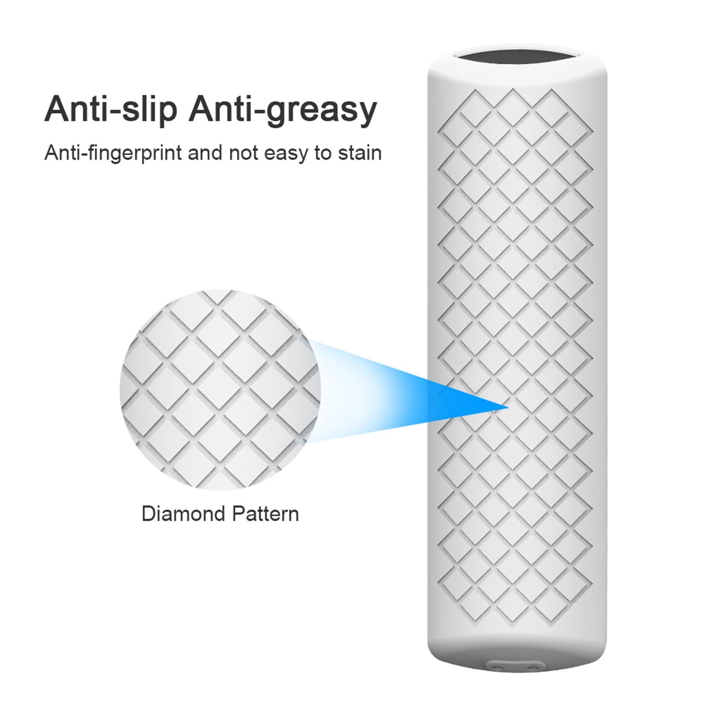 Remote Control Sleeve Cover Shell for ALEXA Voice Remote 3rd Gen   white