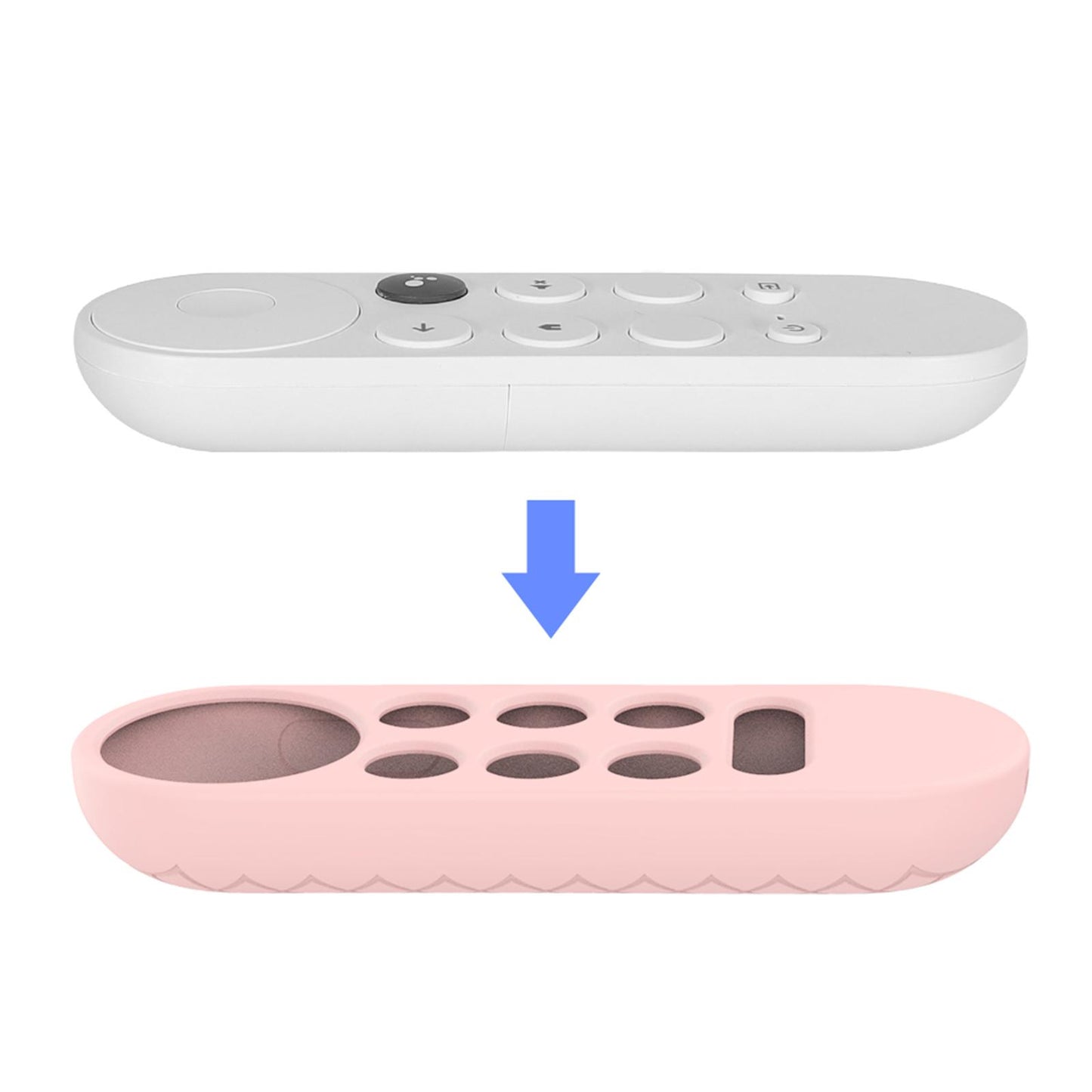 Silicone Protective Case Remote Cover for Google 2020 Voice Remote Pink