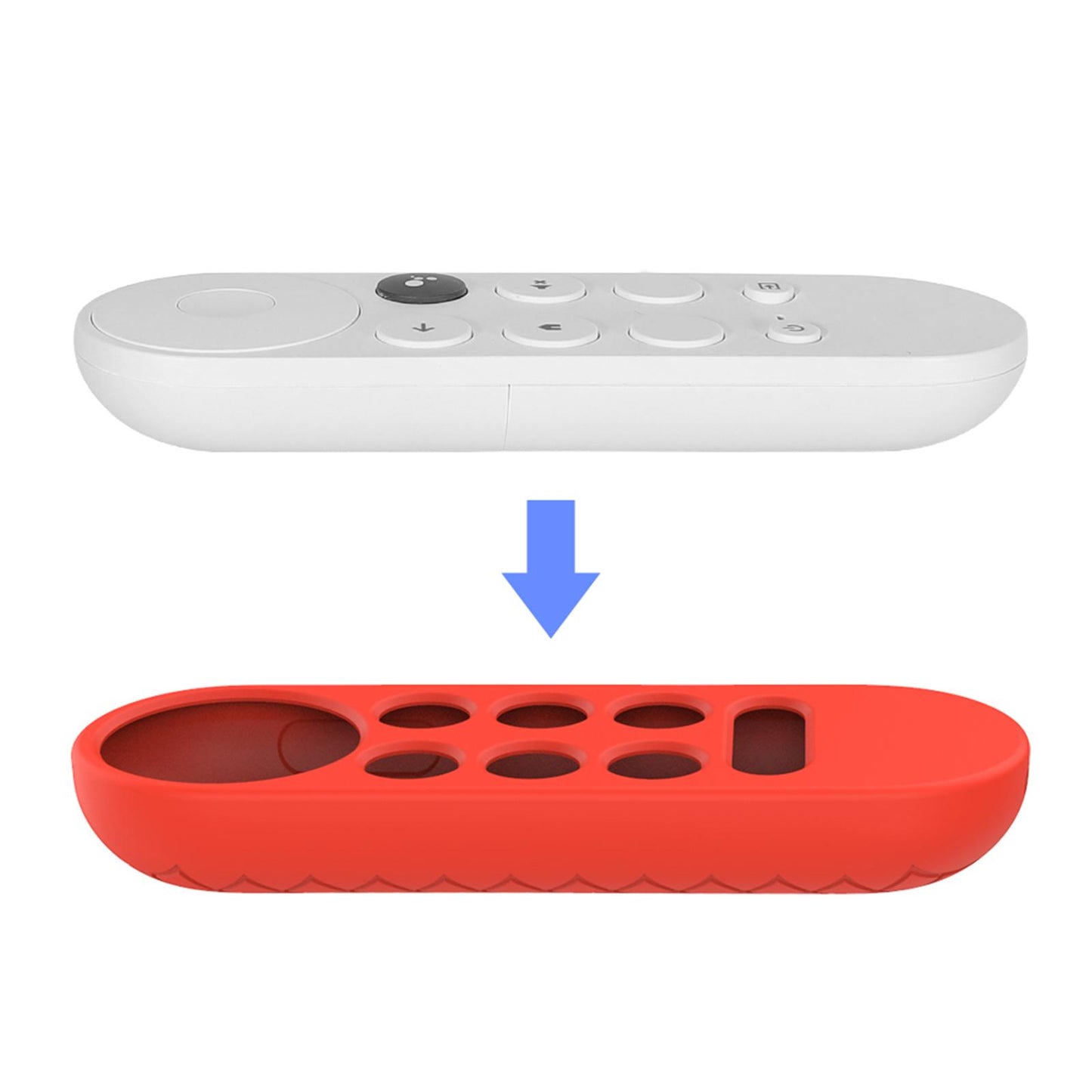Silicone Protective Case Remote Cover for Google 2020 Voice Remote Red