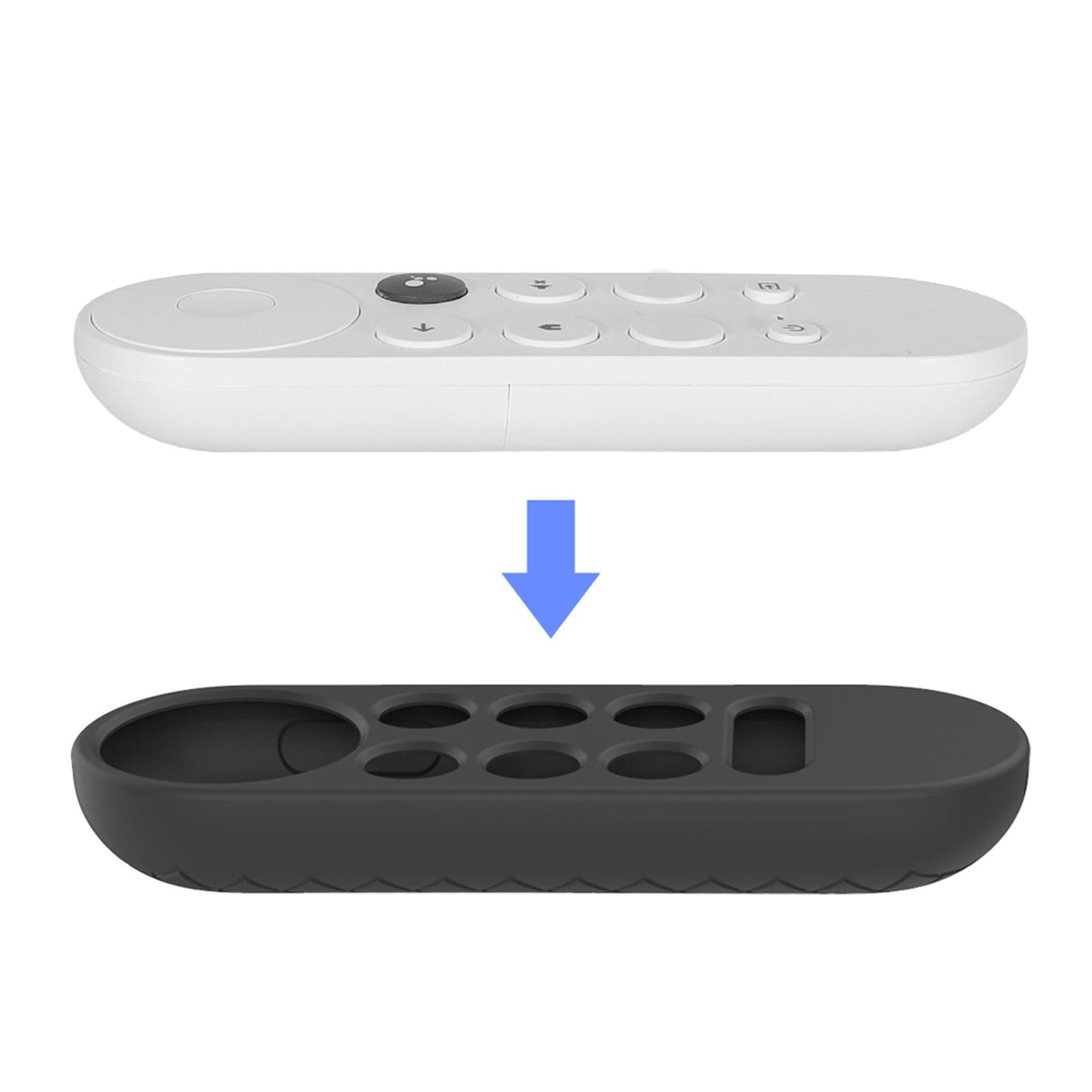 Silicone Protective Case Remote Cover for Google 2020 Voice Remote Black