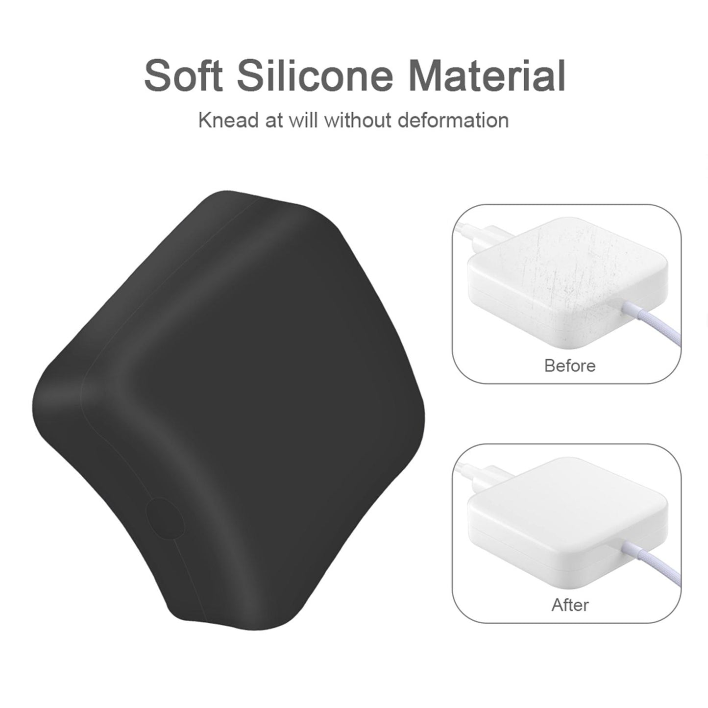 Silicone Case Shockproof Skin ForMacbook 2021 143W Protective Cover Black