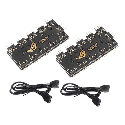 Computer Fan RGB Hub Computer RGB Hub RGB LED Splitter Hub for Computer 12V