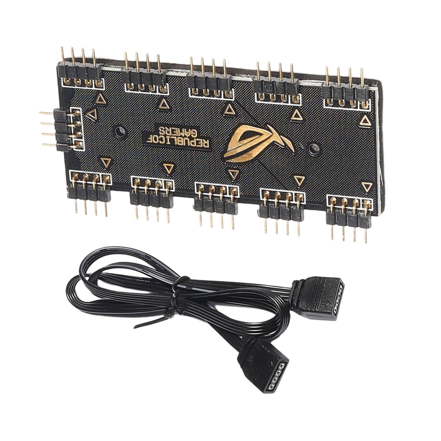 Computer Fan RGB Hub Computer RGB Hub RGB LED Splitter Hub for Computer 12V