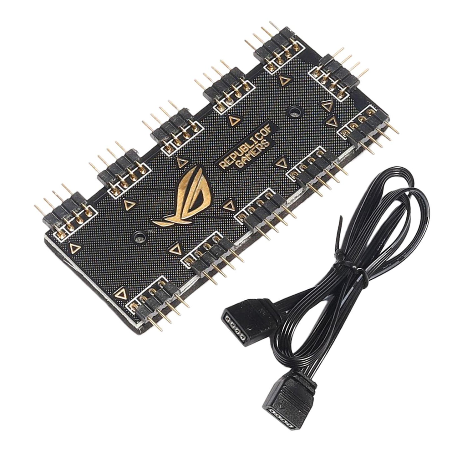 Computer Fan RGB Hub Computer RGB Hub RGB LED Splitter Hub for Computer 12V