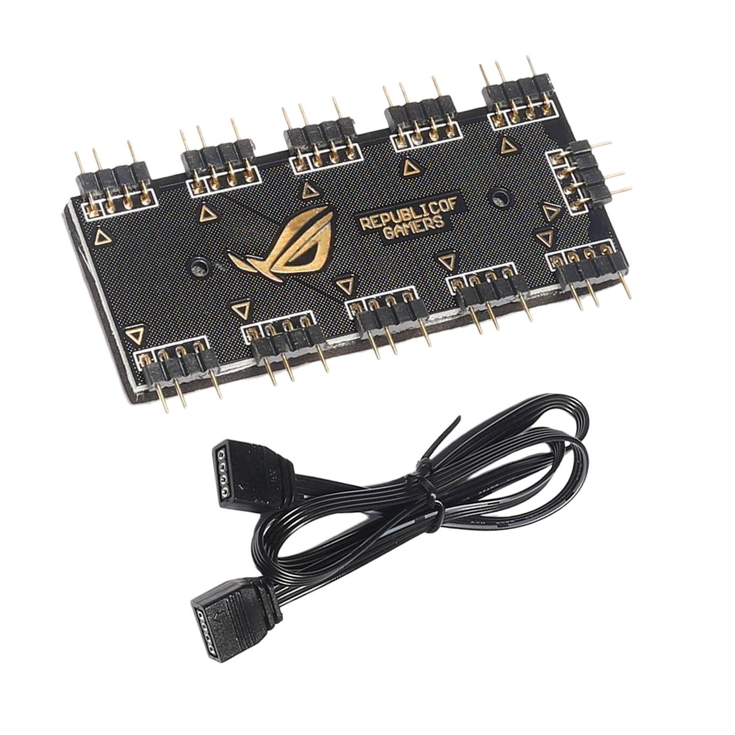 Computer Fan RGB Hub Computer RGB Hub RGB LED Splitter Hub for Computer 5V