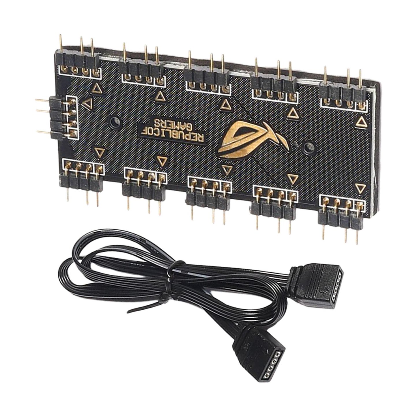 Computer Fan RGB Hub Computer RGB Hub RGB LED Splitter Hub for Computer 5V