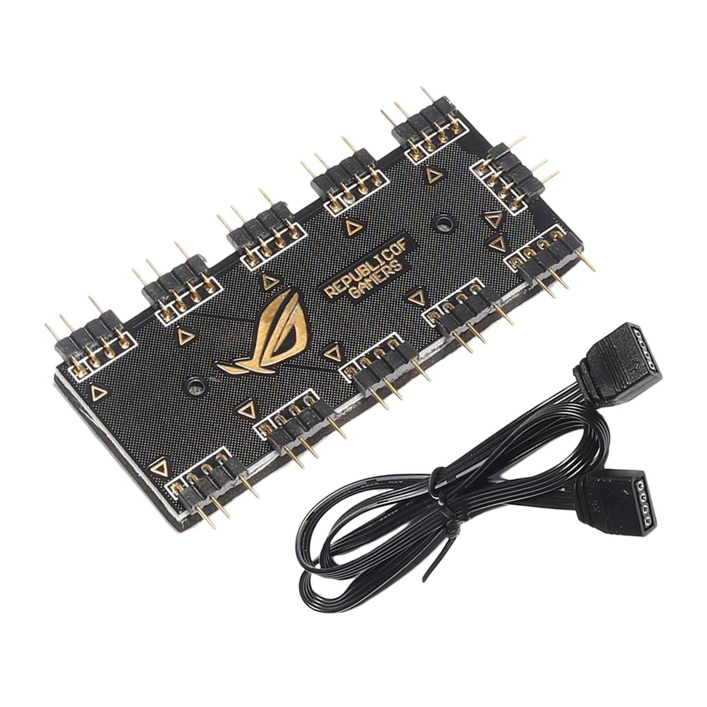 Computer Fan RGB Hub Computer RGB Hub RGB LED Splitter Hub for Computer 5V