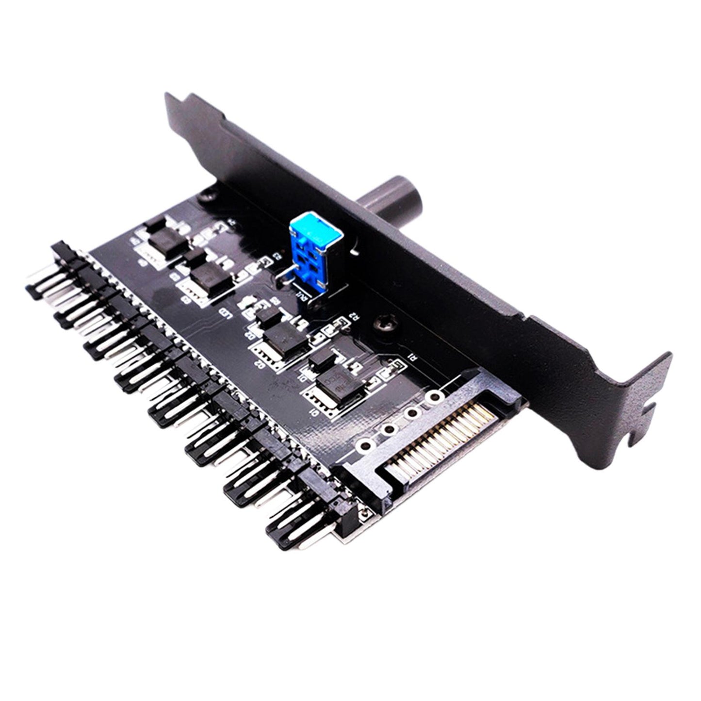 12V Computer PC Case Cooling Fan Hub Regulator 4Pin 3Pin Speed Controller 4