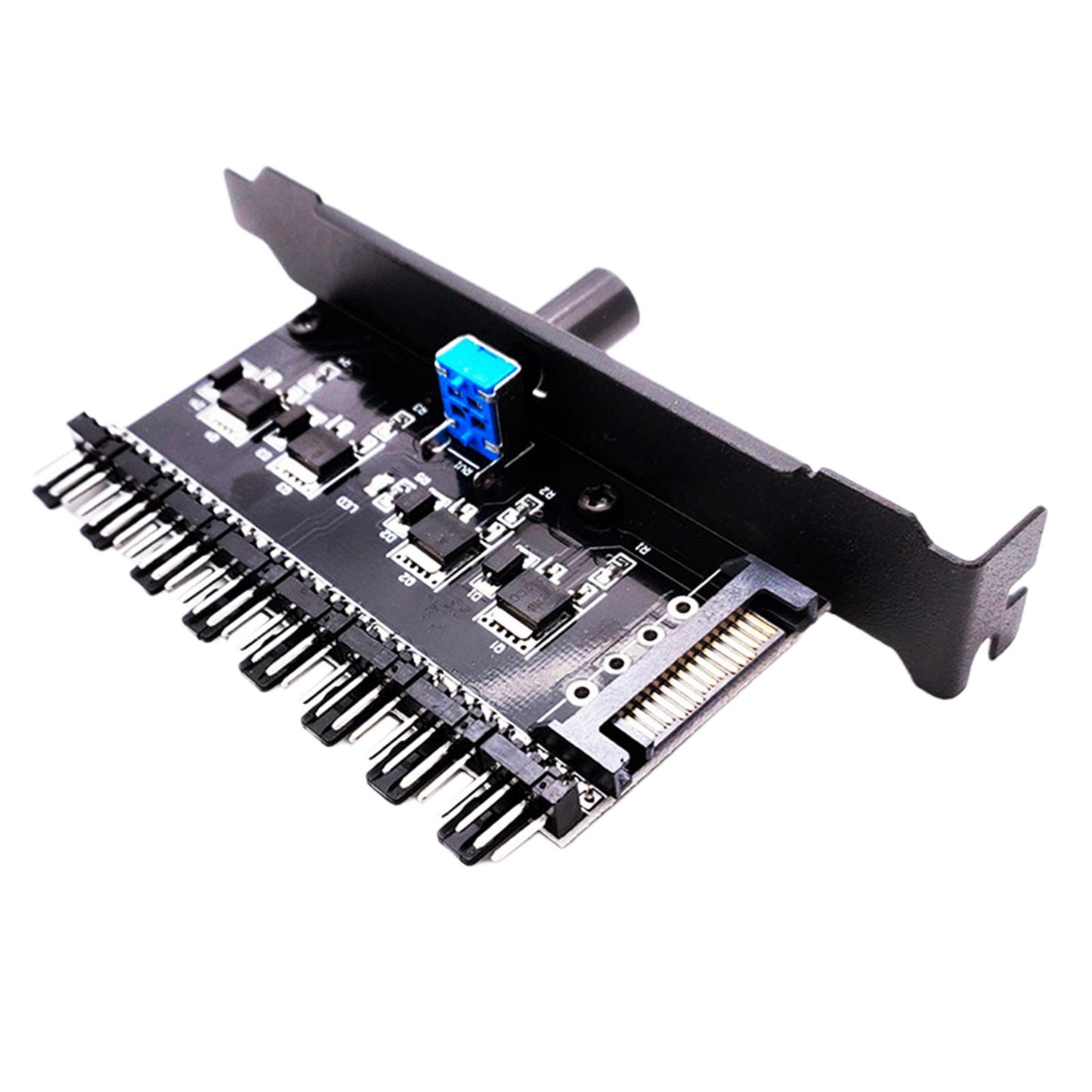 12V Computer PC Case Cooling Fan Hub Regulator 4Pin 3Pin Speed Controller 4