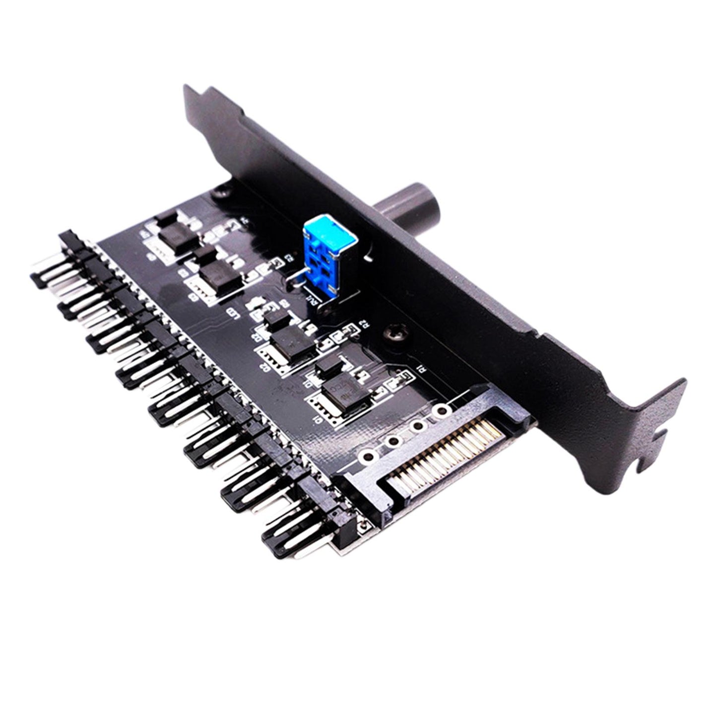 12V Computer PC Case Cooling Fan Hub Regulator 4Pin 3Pin Speed Controller 4