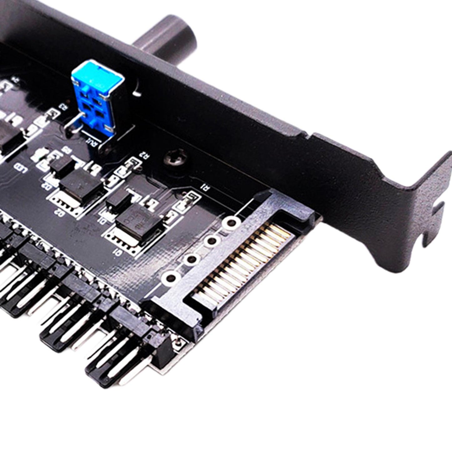 12V Computer PC Case Cooling Fan Hub Regulator 4Pin 3Pin Speed Controller 4