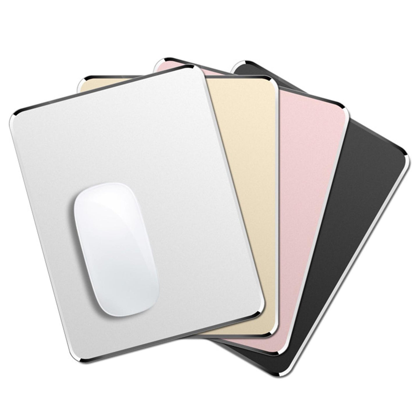 Metal Anti-Slip Mouse Pad Double Side for Gamer 11.8x9.45x0.06inches Black