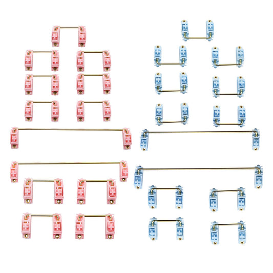 Gold Plated PCB Screw-in Stabilizers 2U 6.25U  5Pcs for 60 87 Pink