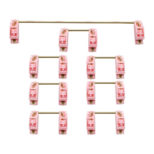 Gold Plated PCB Screw-in Stabilizers 2U 6.25U  8Pcs for 104 108 96 Pink
