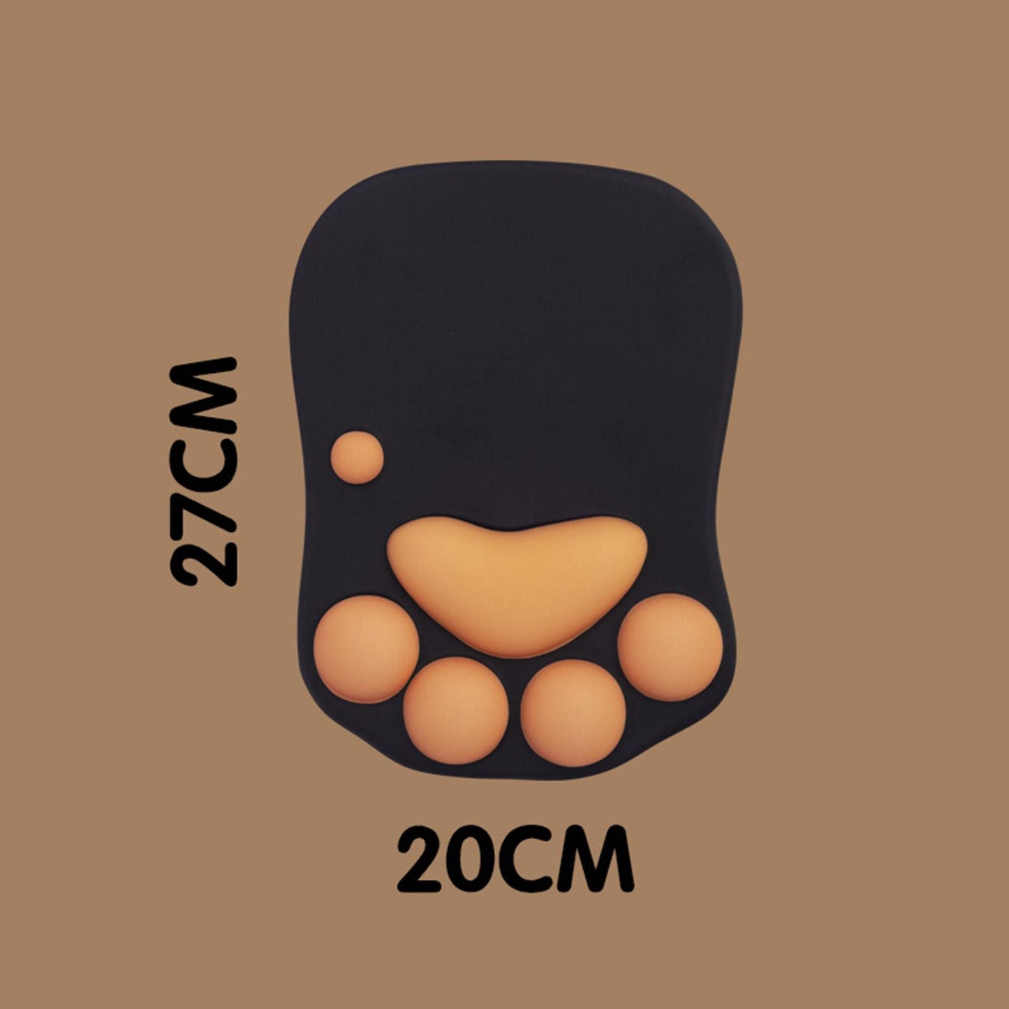 Mouse Pad Cat Paw with Wrist Support for Home Office Comfortable  black