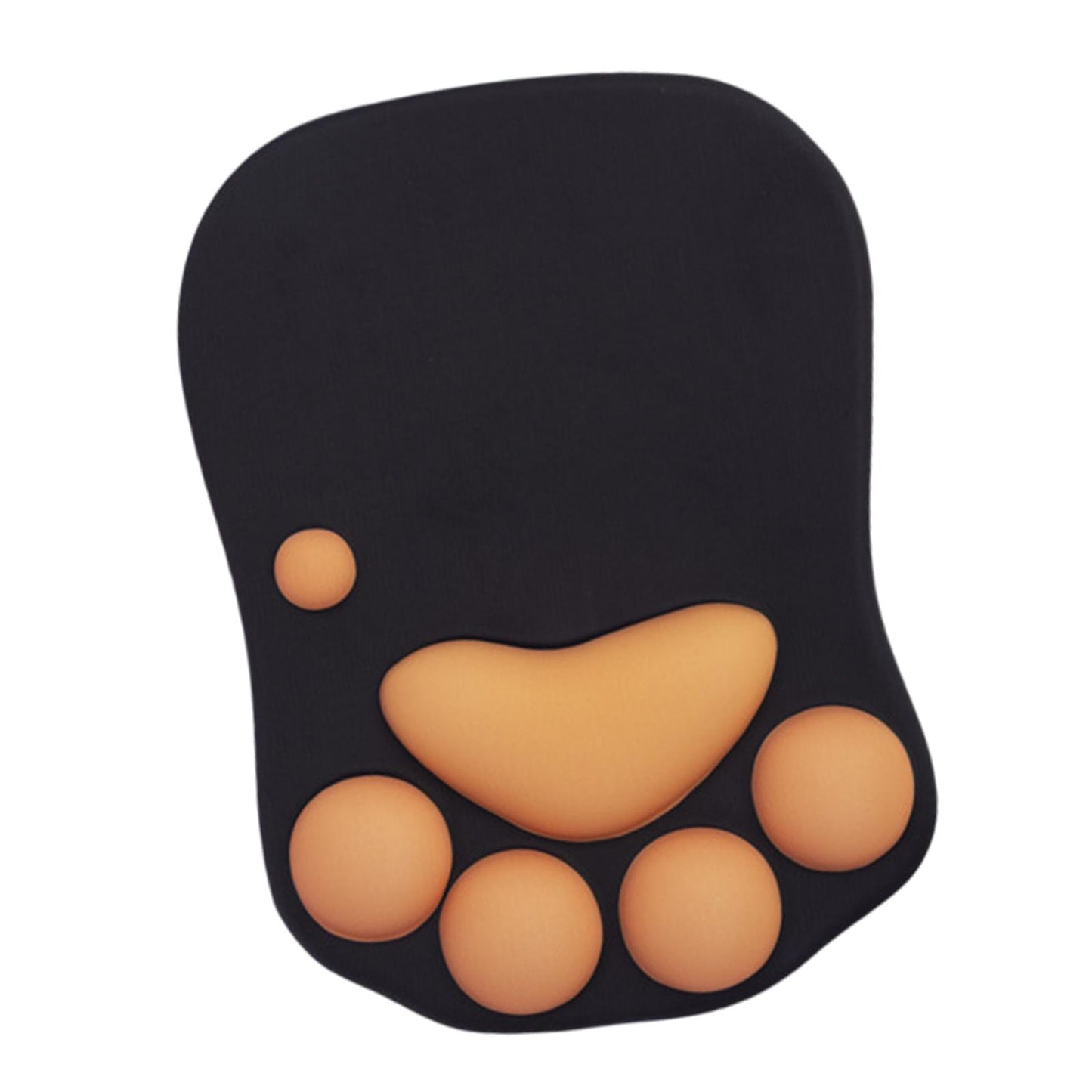 Mouse Pad Cat Paw with Wrist Support for Home Office Comfortable  black