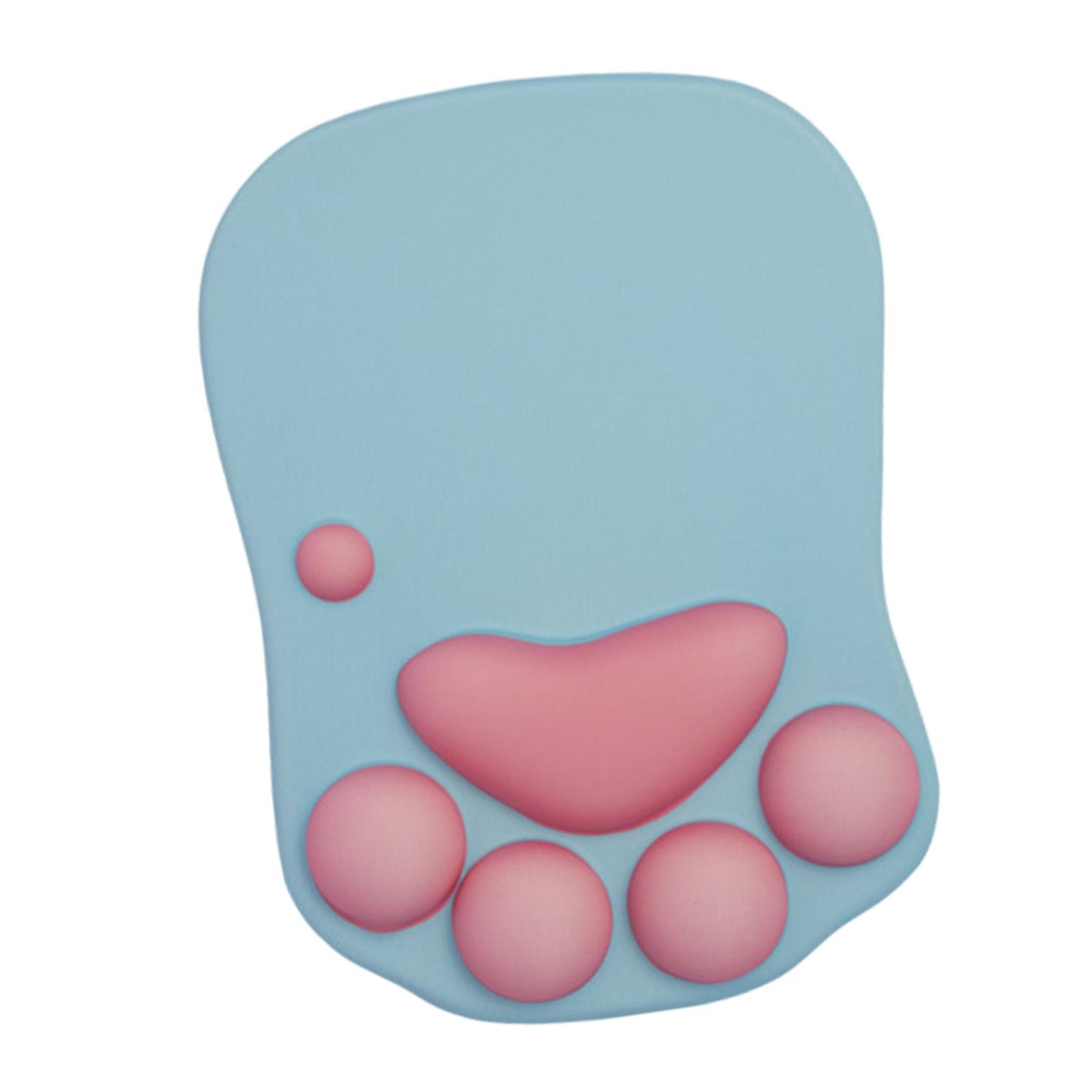 Mouse Pad Cat Paw with Wrist Support for Home Office Comfortable  cyan