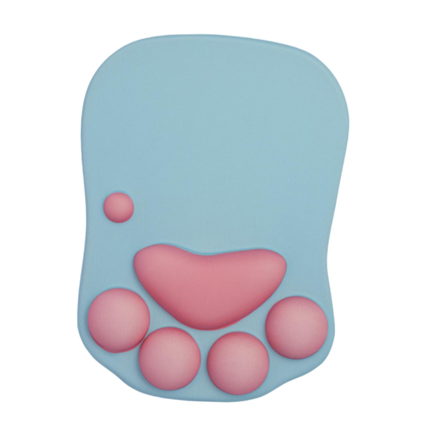Mouse Pad Cat Paw with Wrist Support for Home Office Comfortable  cyan