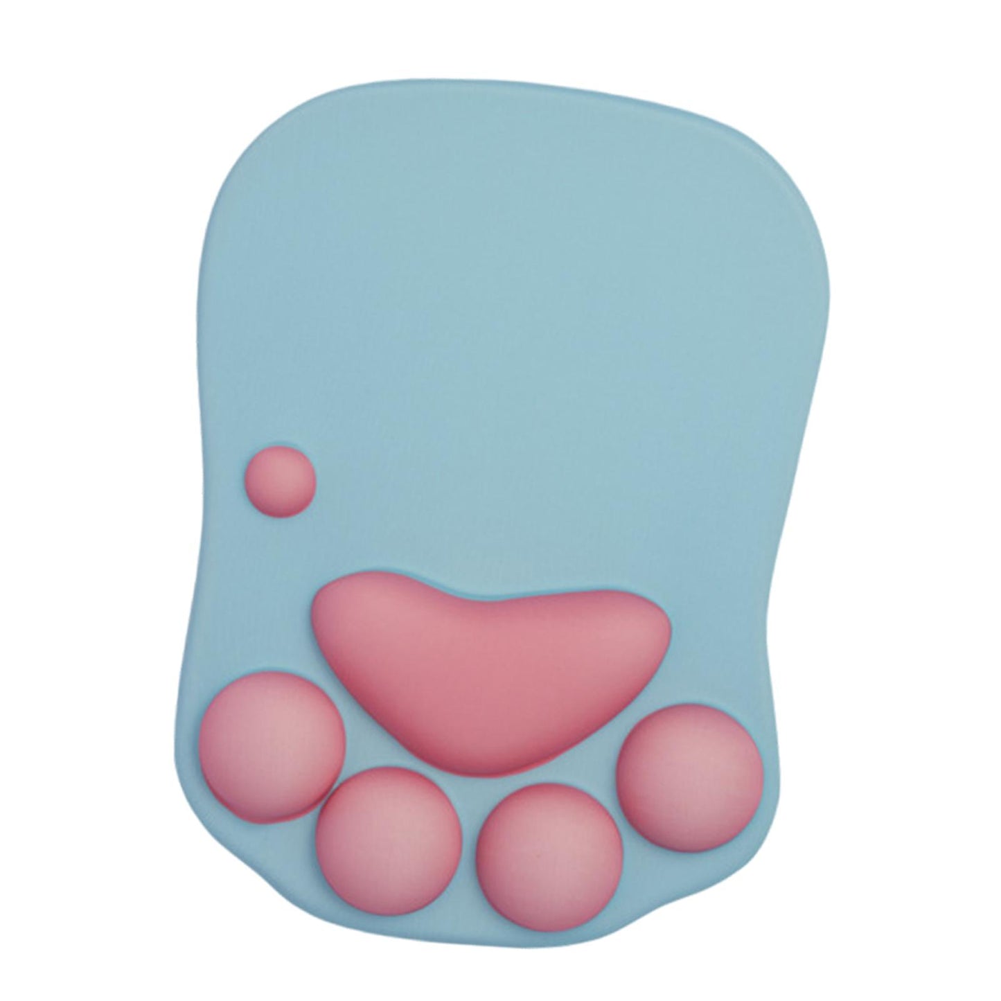 Mouse Pad Cat Paw with Wrist Support for Home Office Comfortable  cyan