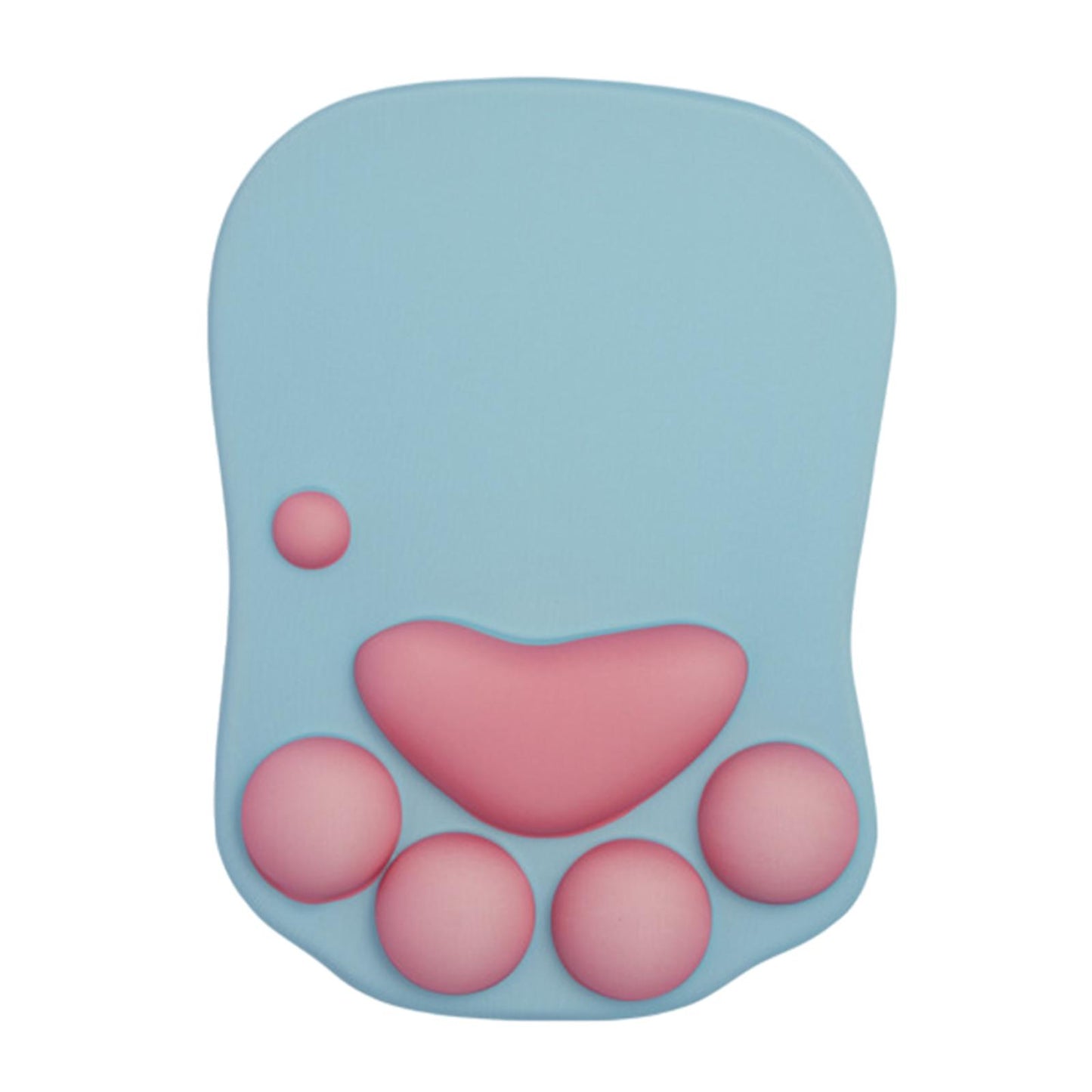 Mouse Pad Cat Paw with Wrist Support for Home Office Comfortable  cyan