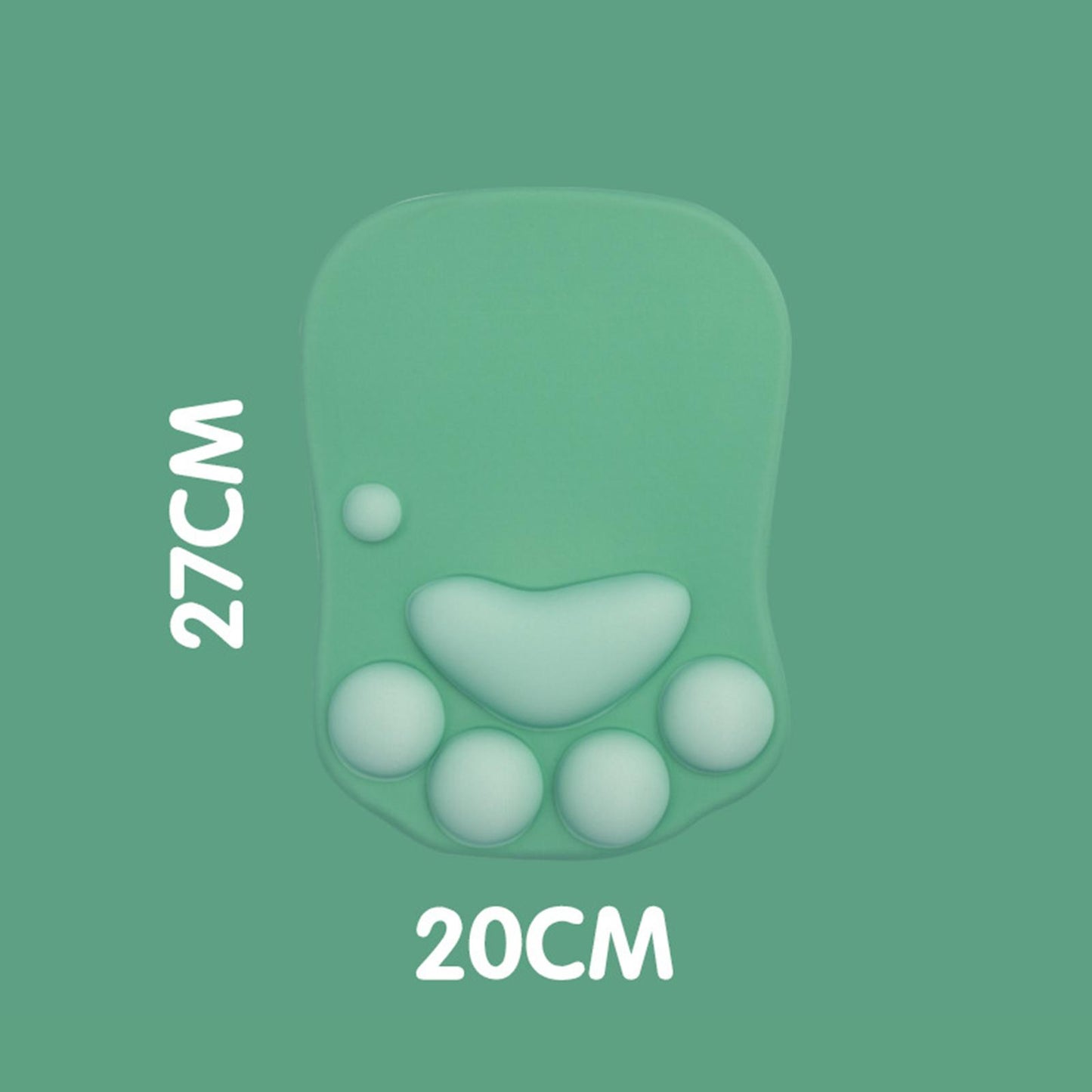 Mouse Pad Cat Paw with Wrist Support for Home Office Comfortable  green