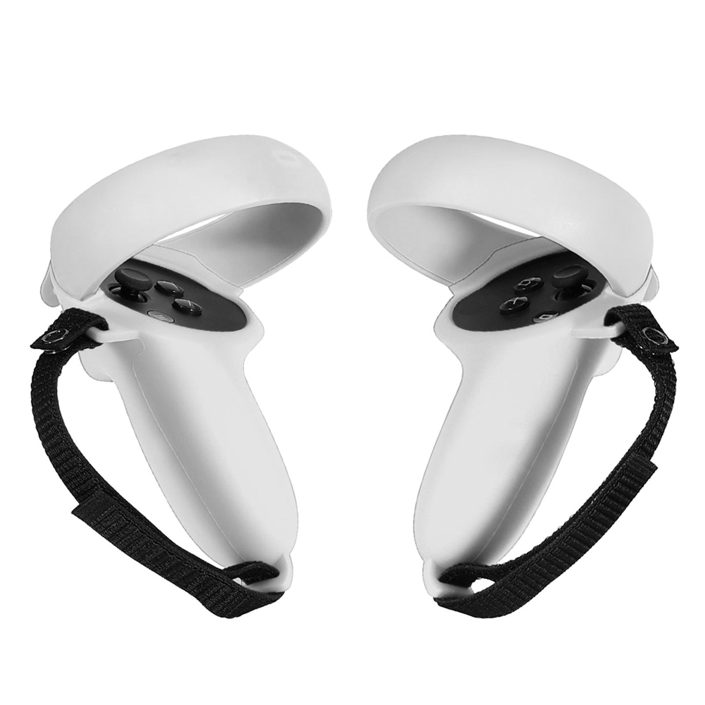 Silicone Handle Protective Cover Sleeve for Quest 2 VR Adjustable White