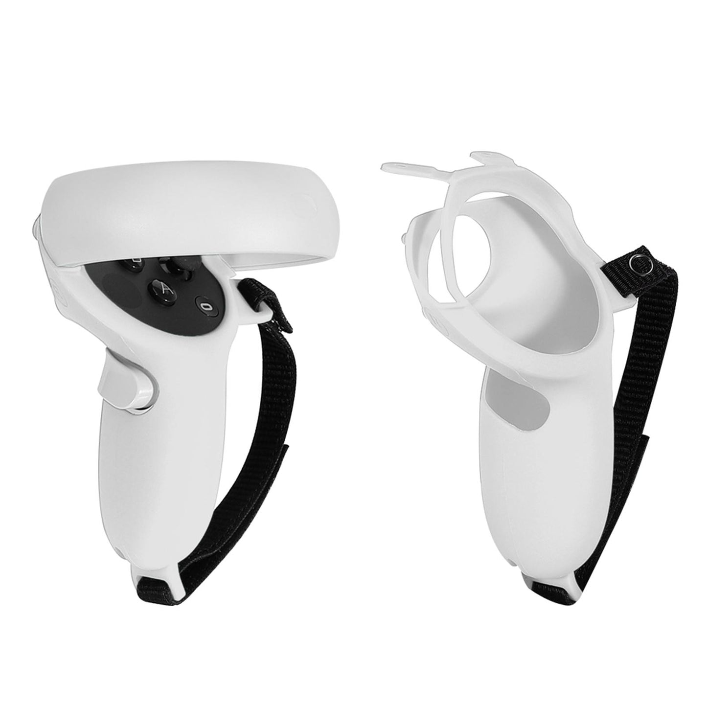 Silicone Handle Protective Cover Sleeve for Quest 2 VR Adjustable White