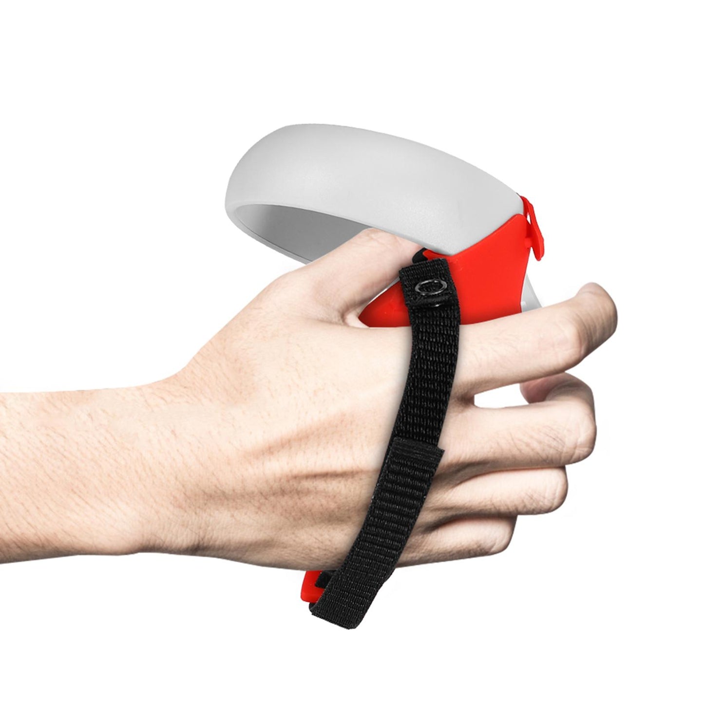 Silicone Handle Protective Cover Sleeve for Quest 2 VR Adjustable Red