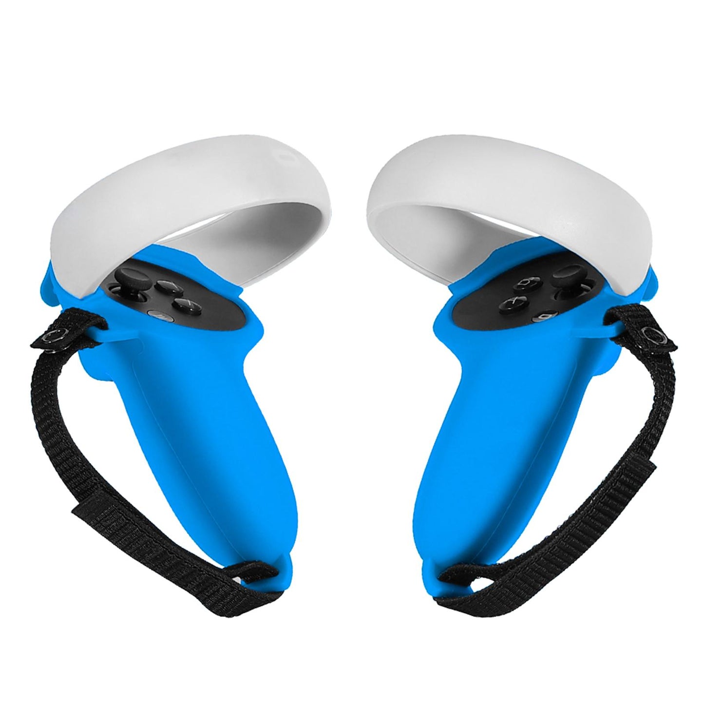 Silicone Handle Protective Cover Sleeve for Quest 2 VR Adjustable Blue