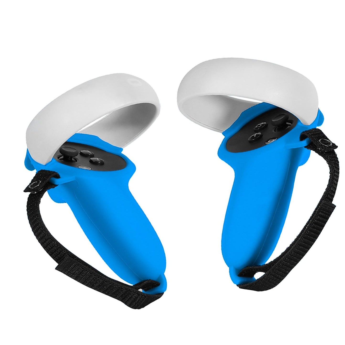 Silicone Handle Protective Cover Sleeve for Quest 2 VR Adjustable Blue