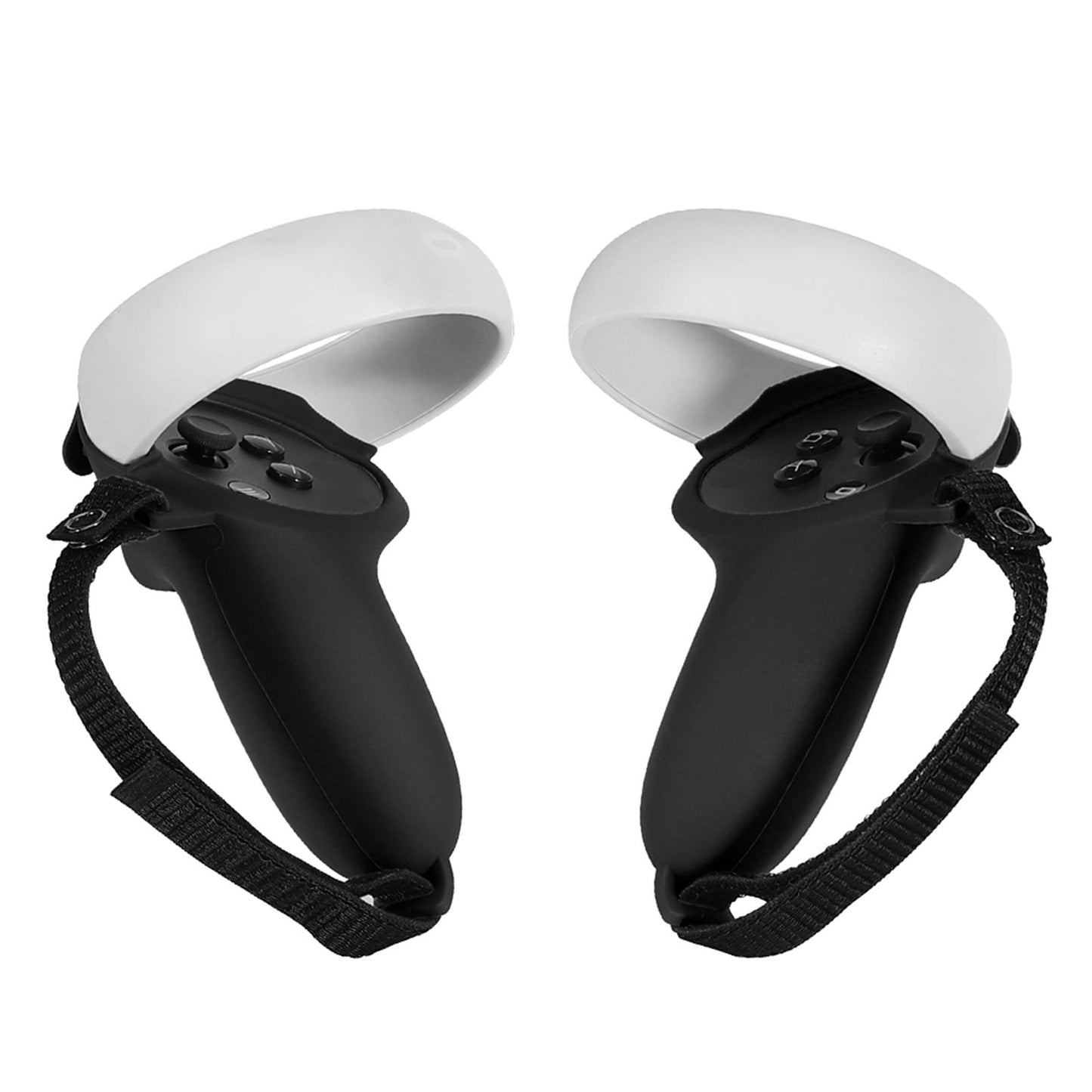 Silicone Handle Protective Cover Sleeve for Quest 2 VR Adjustable Black