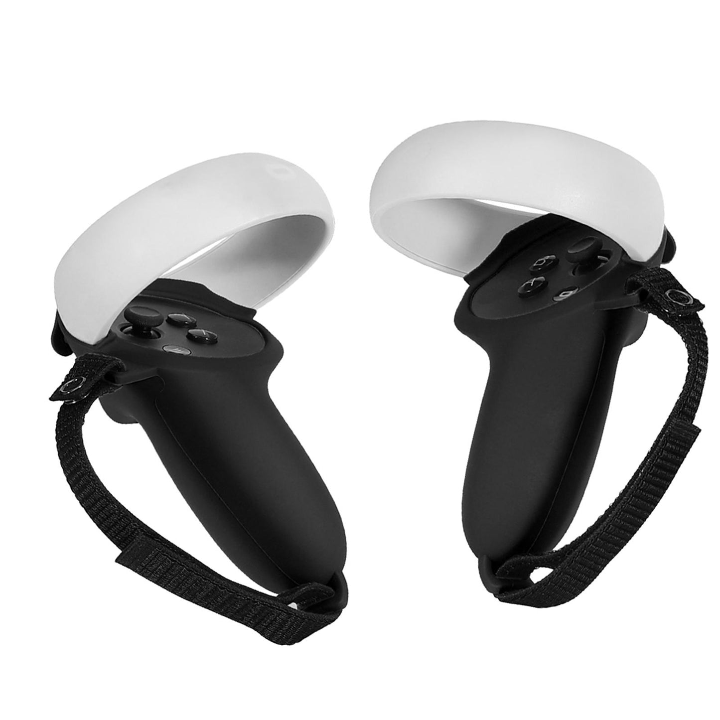 Silicone Handle Protective Cover Sleeve for Quest 2 VR Adjustable Black