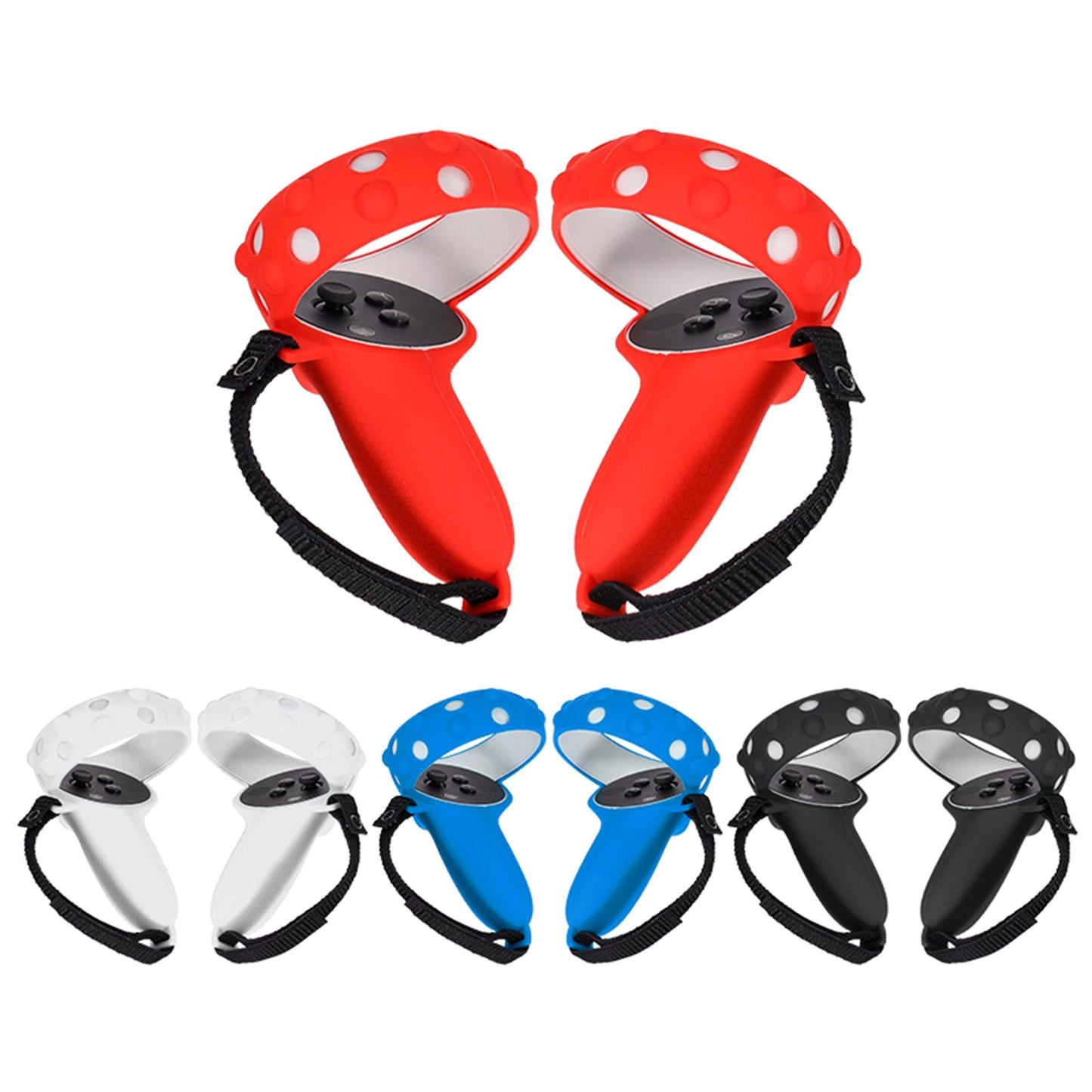 1 Pair Grip Cover Fit for Quest 2 Anti-Slip Handle Protective Sleeve Blue