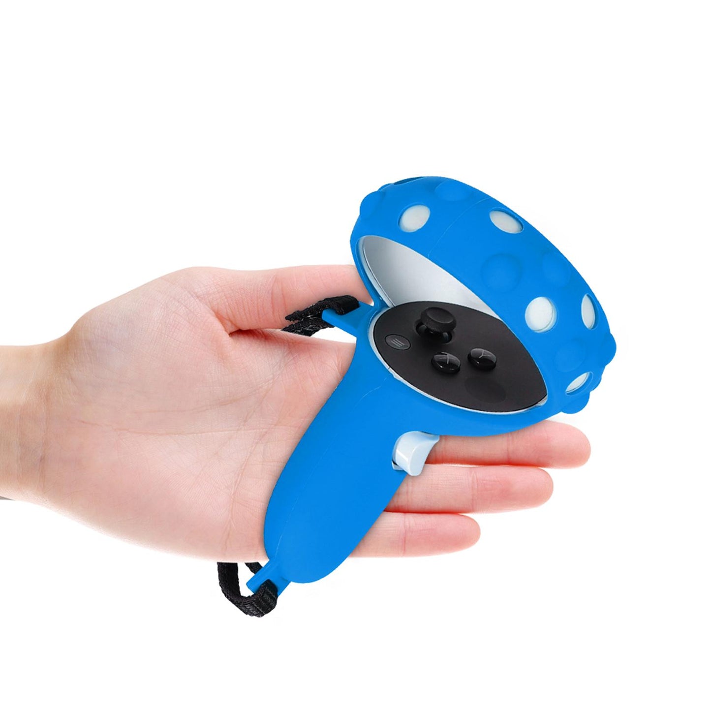 1 Pair Grip Cover Fit for Quest 2 Anti-Slip Handle Protective Sleeve Blue