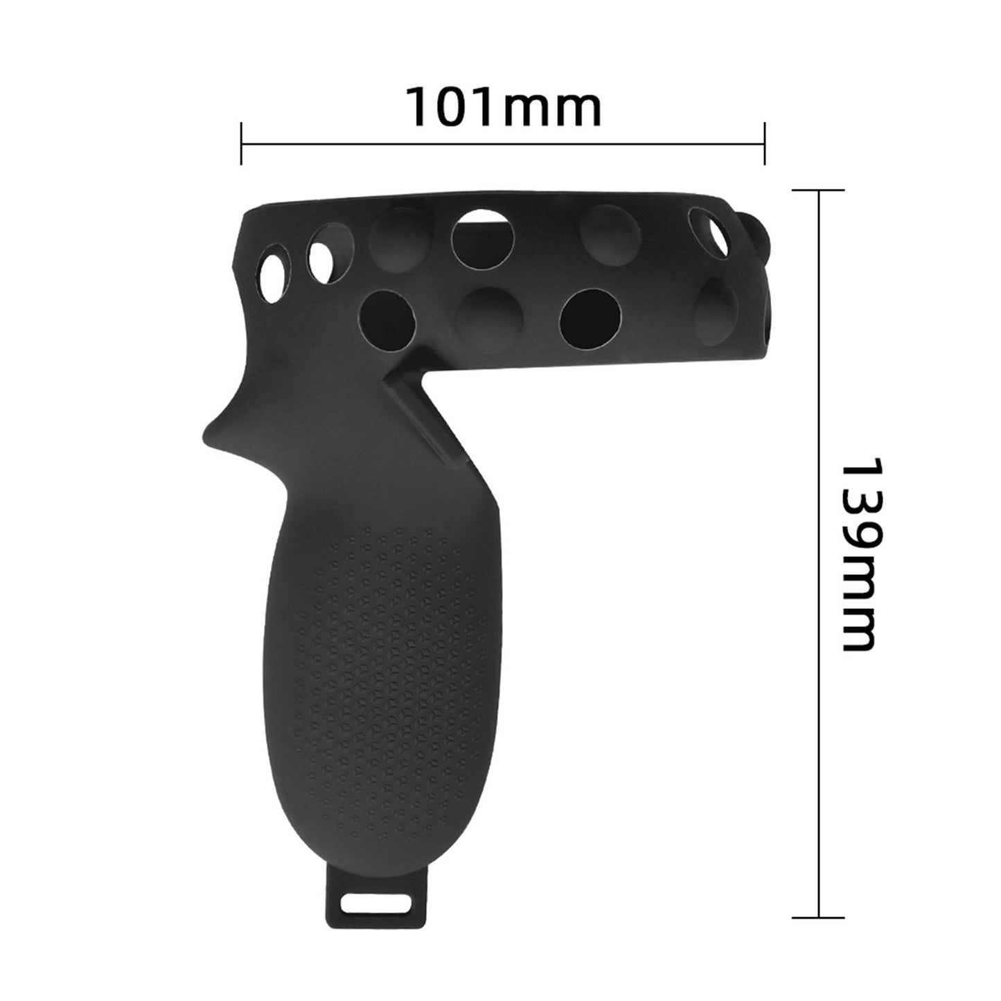 1 Pair Grip Cover Fit for Quest 2 Anti-Slip Handle Protective Sleeve Black