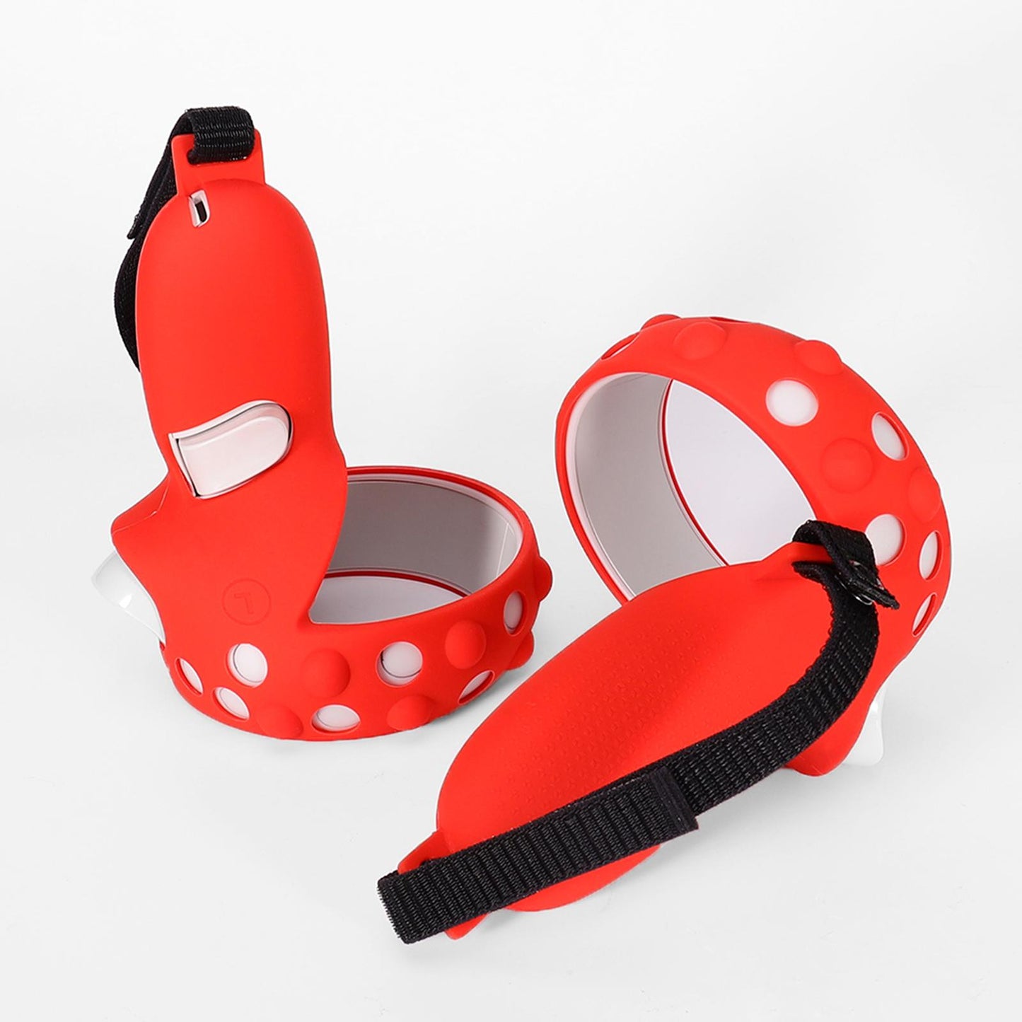1 Pair Grip Cover Fit for Quest 2 Anti-Slip Handle Protective Sleeve Red