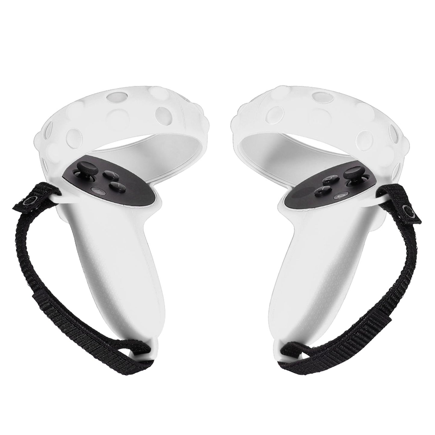 1 Pair Grip Cover Fit for Quest 2 Anti-Slip Handle Protective Sleeve Grey