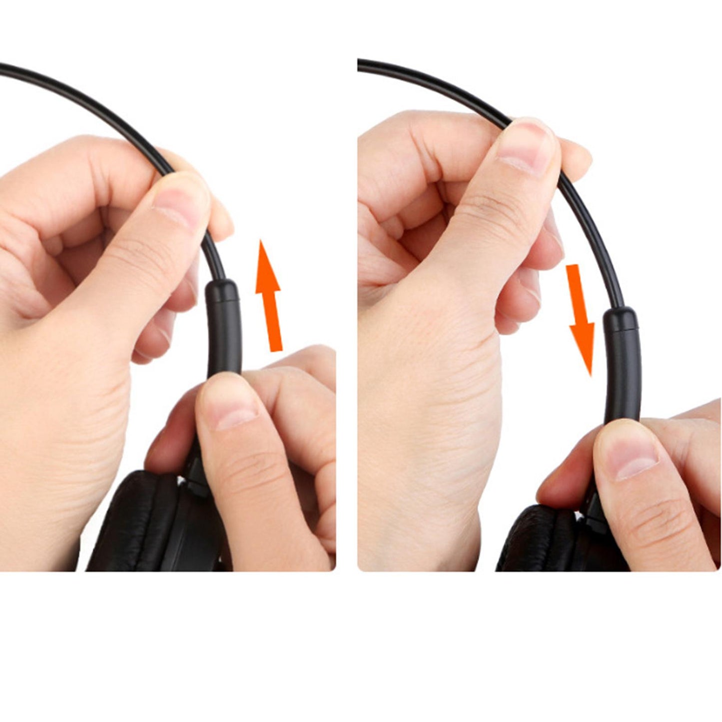 USB Wired Headphone with Mic for School Office Call Center Business Black