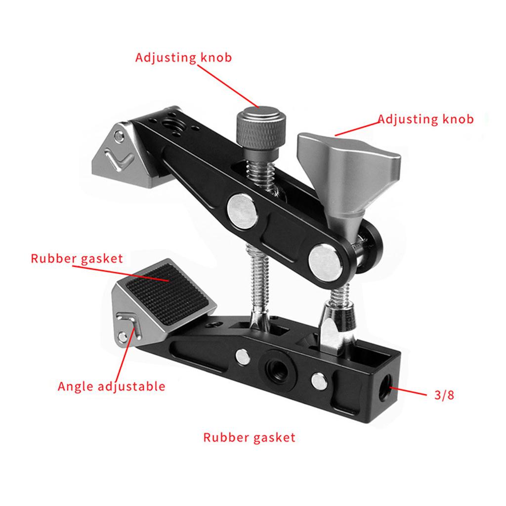 Camcorder Clamp Mount Table Adapter for Cameras Studio Vlog Travel Recording