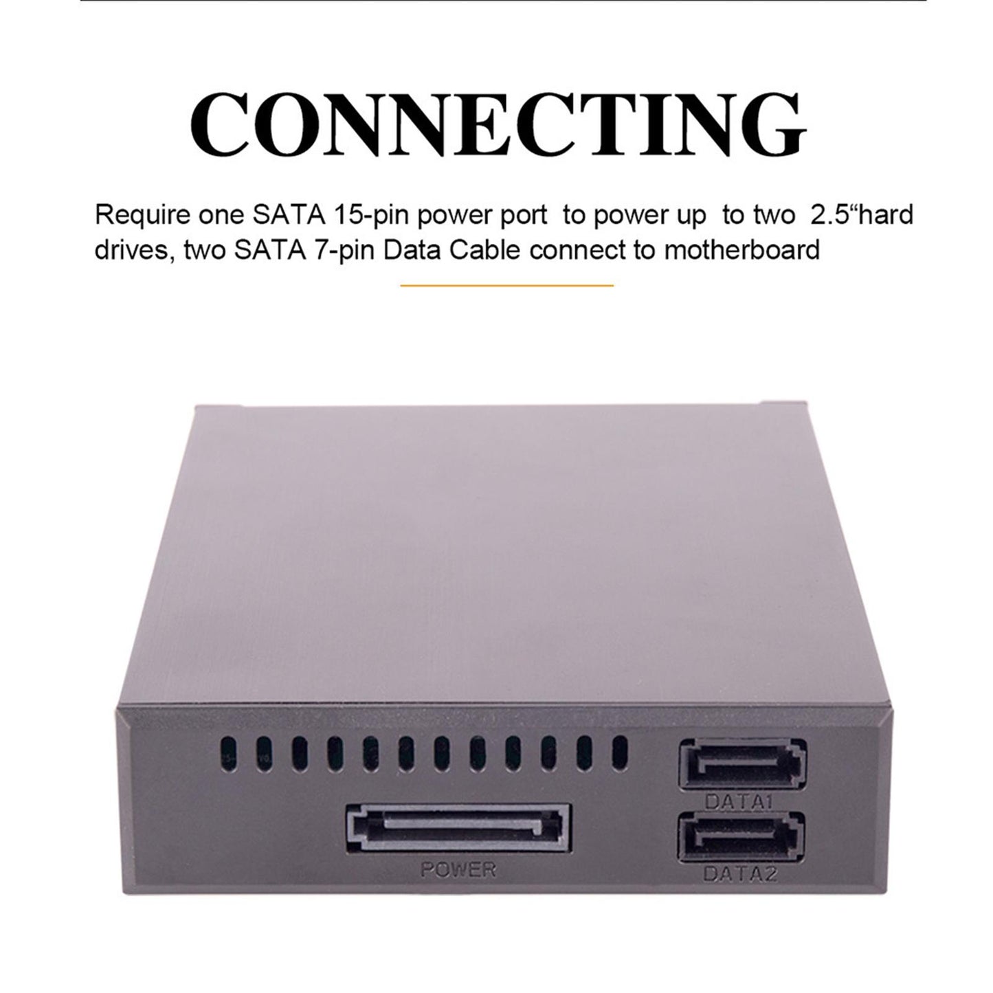 Dual Bay 2.5 SATA HDD/SSD Tray Mobile Rack Parts for 3.5"Floppy Drive of PC"