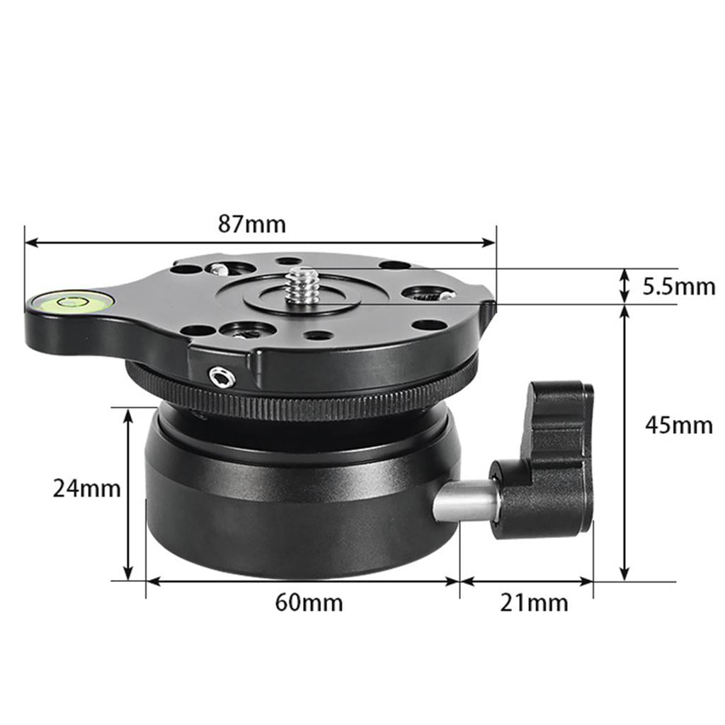 Tripod Leveling Base for Canon Tripods Monopods Bottom  0.375inch screw