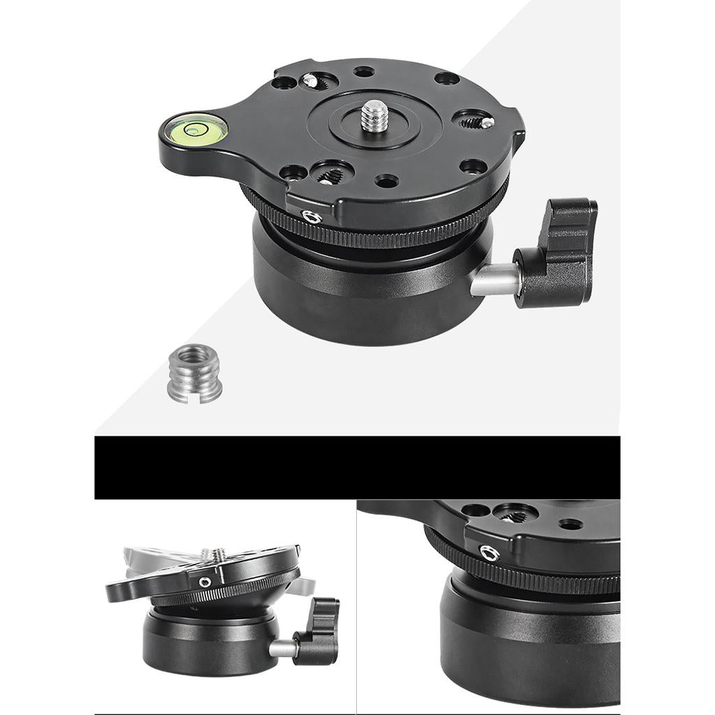 Tripod Leveling Base for Canon Tripods Monopods Bottom  0.375inch screw