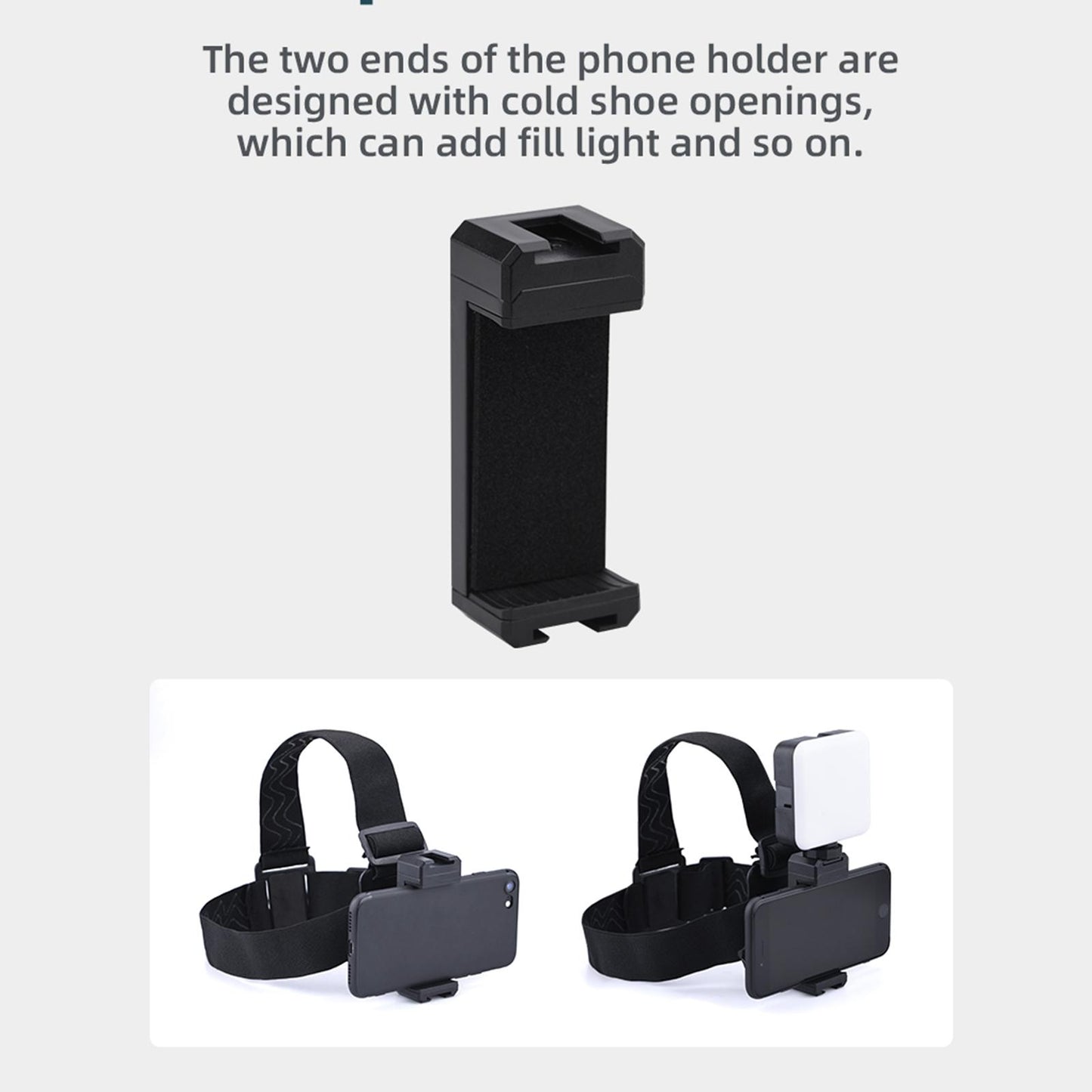 Smartphone Selfie Head Mount Strap Headband for Sports Wide Compatible