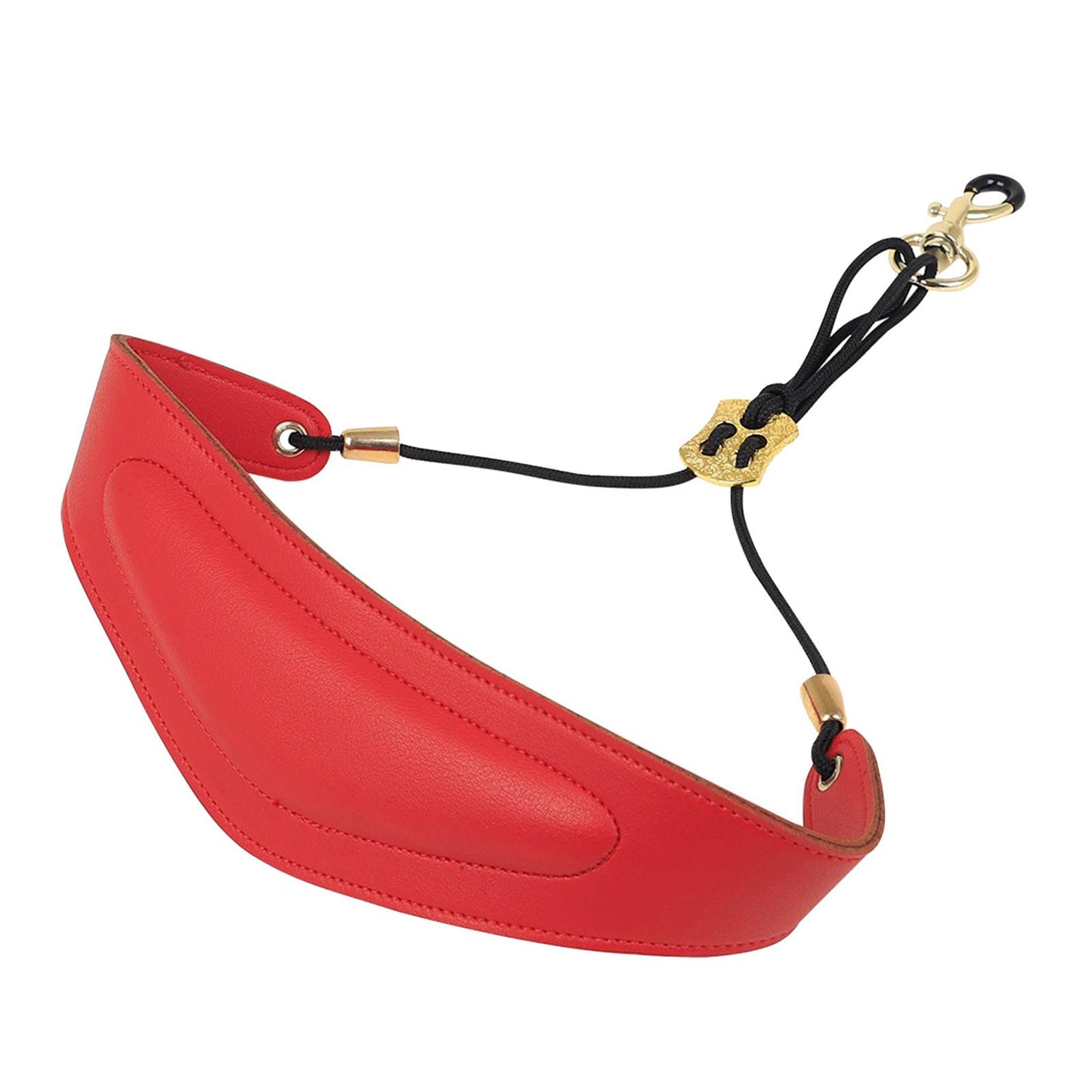 Metal Buckle Leather Saxophone Strap Adjustable Neck Strap Belt Soft Red