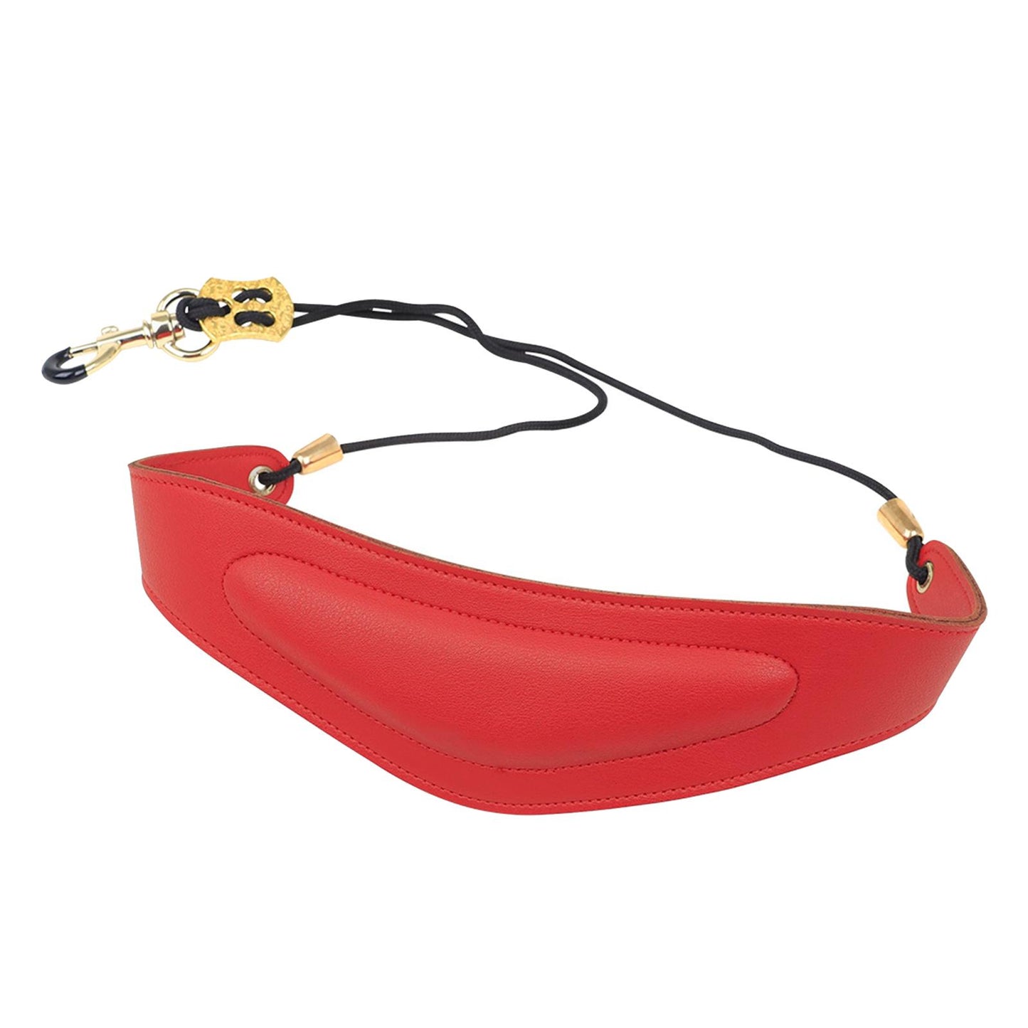 Metal Buckle Leather Saxophone Strap Adjustable Neck Strap Belt Soft Red