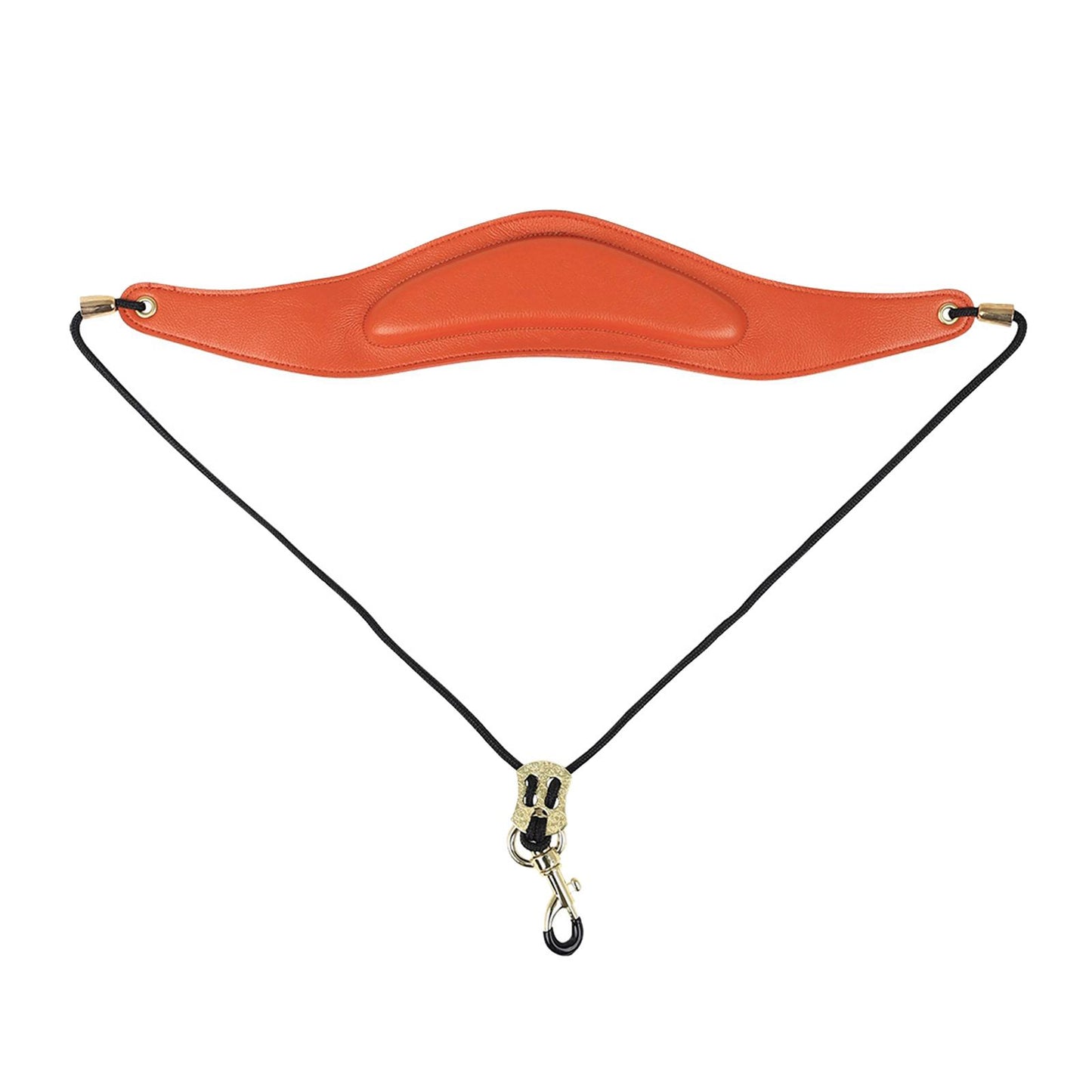 Metal Buckle Leather Saxophone Strap Adjustable Neck Strap Belt Soft Orange