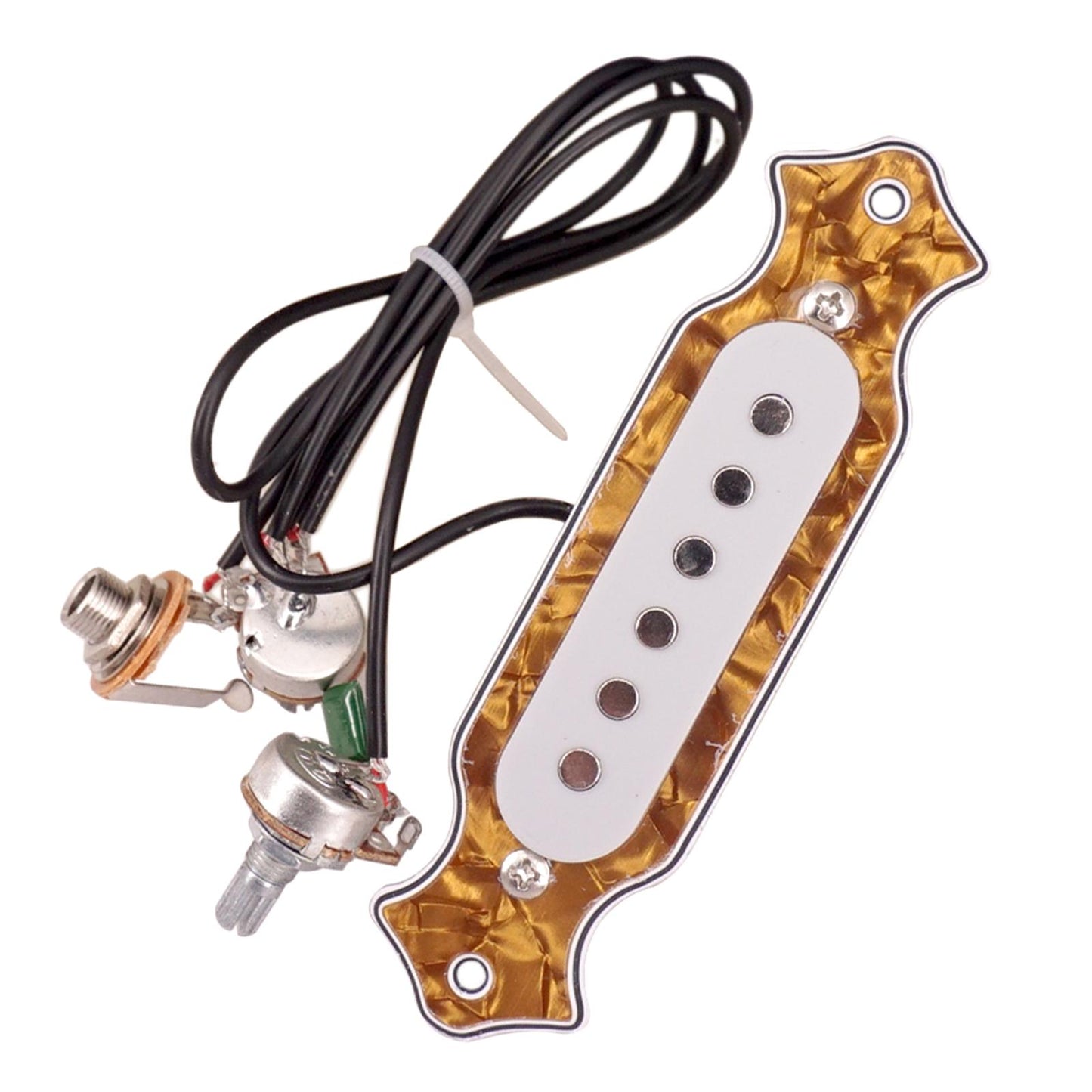 Soundhole Prewired Active Pickup 6 String for Cigar Box Guitar Parts Accs